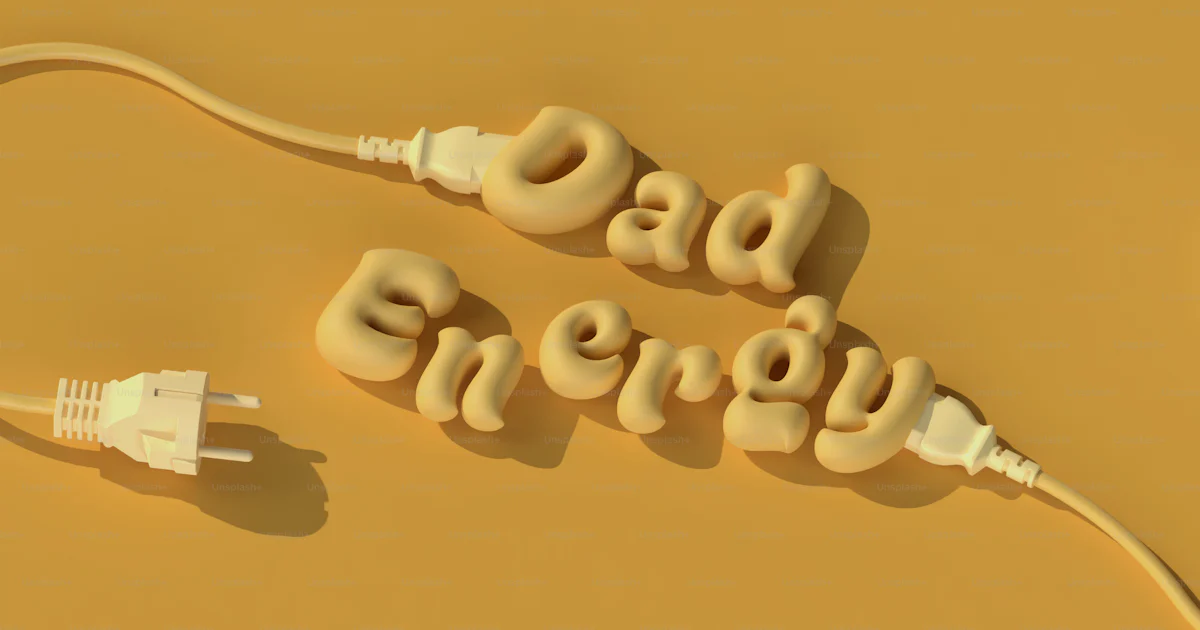Plug Power Letters Letters spelling 'dad energy' connected to plugs photo – Family Image ...