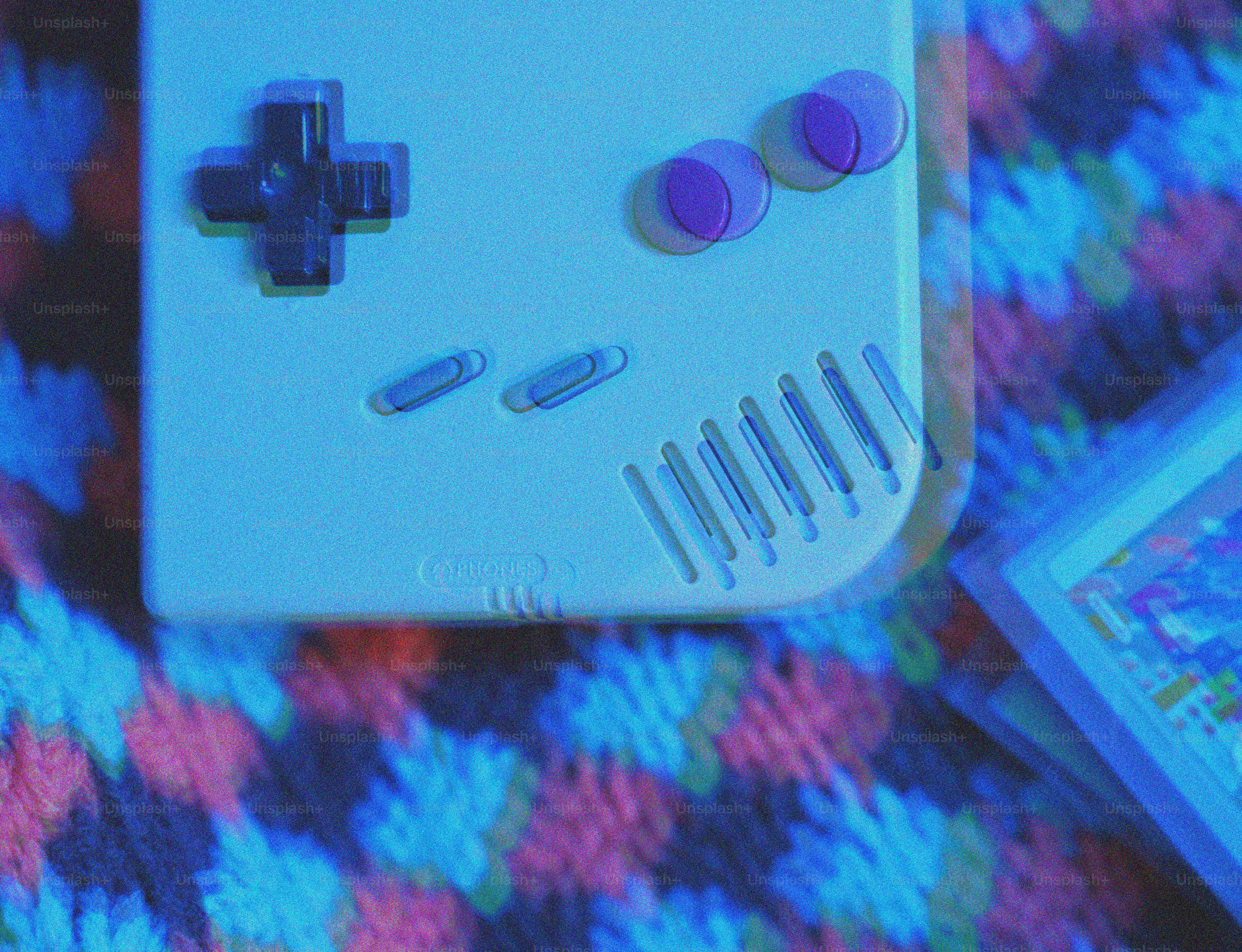 Close-up perangkat game genggam vintage.