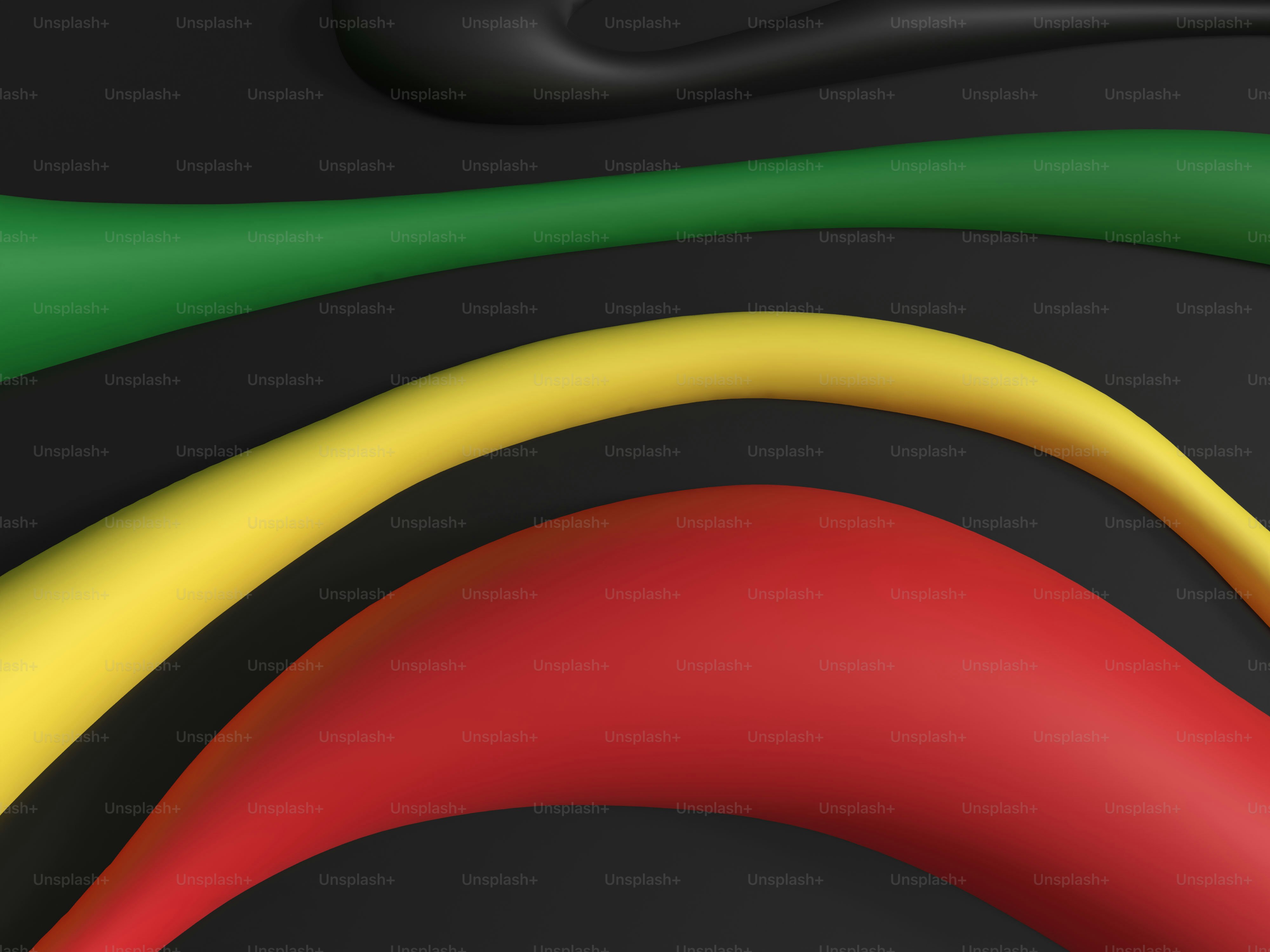 어두운 배경에 추상적이고 다채로운 물결선