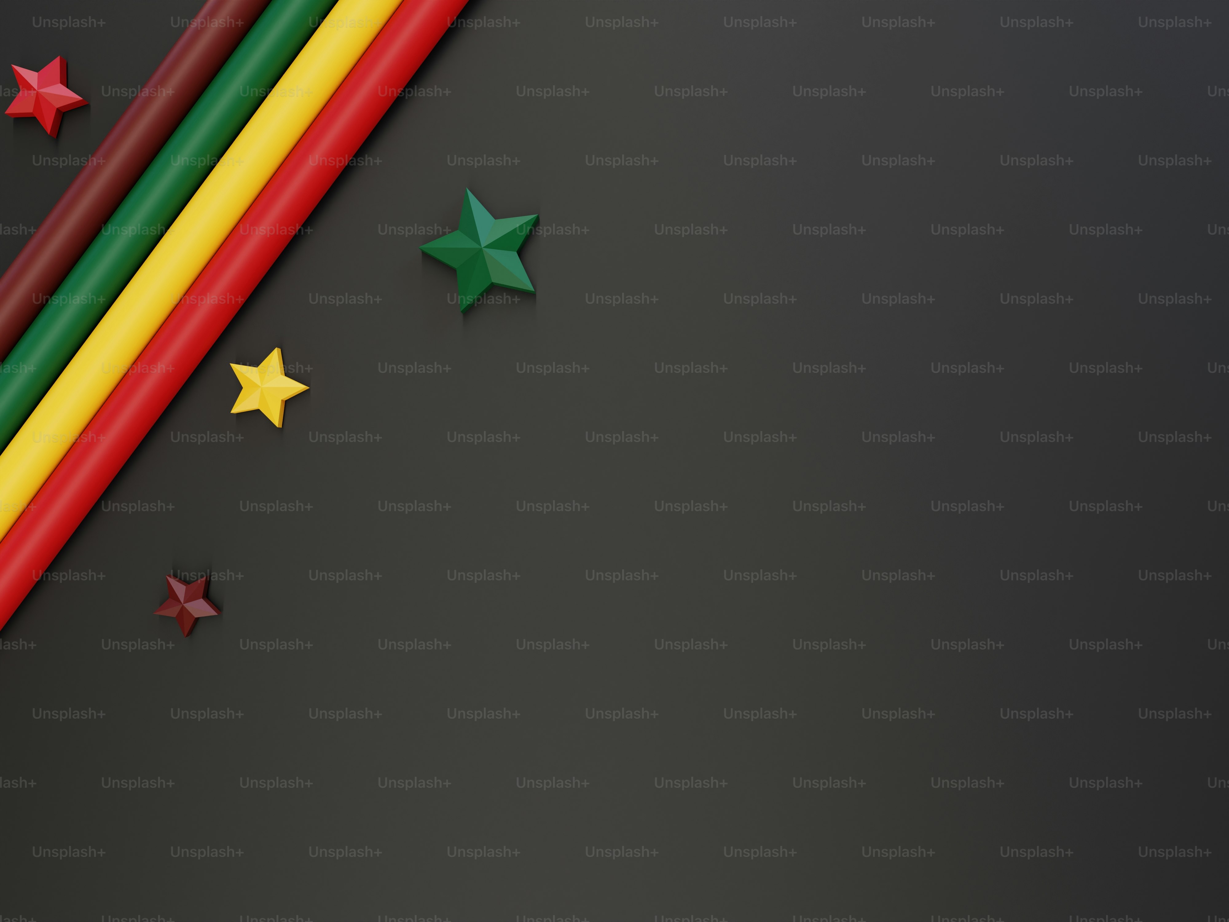 Colorful candles and stars on a dark background