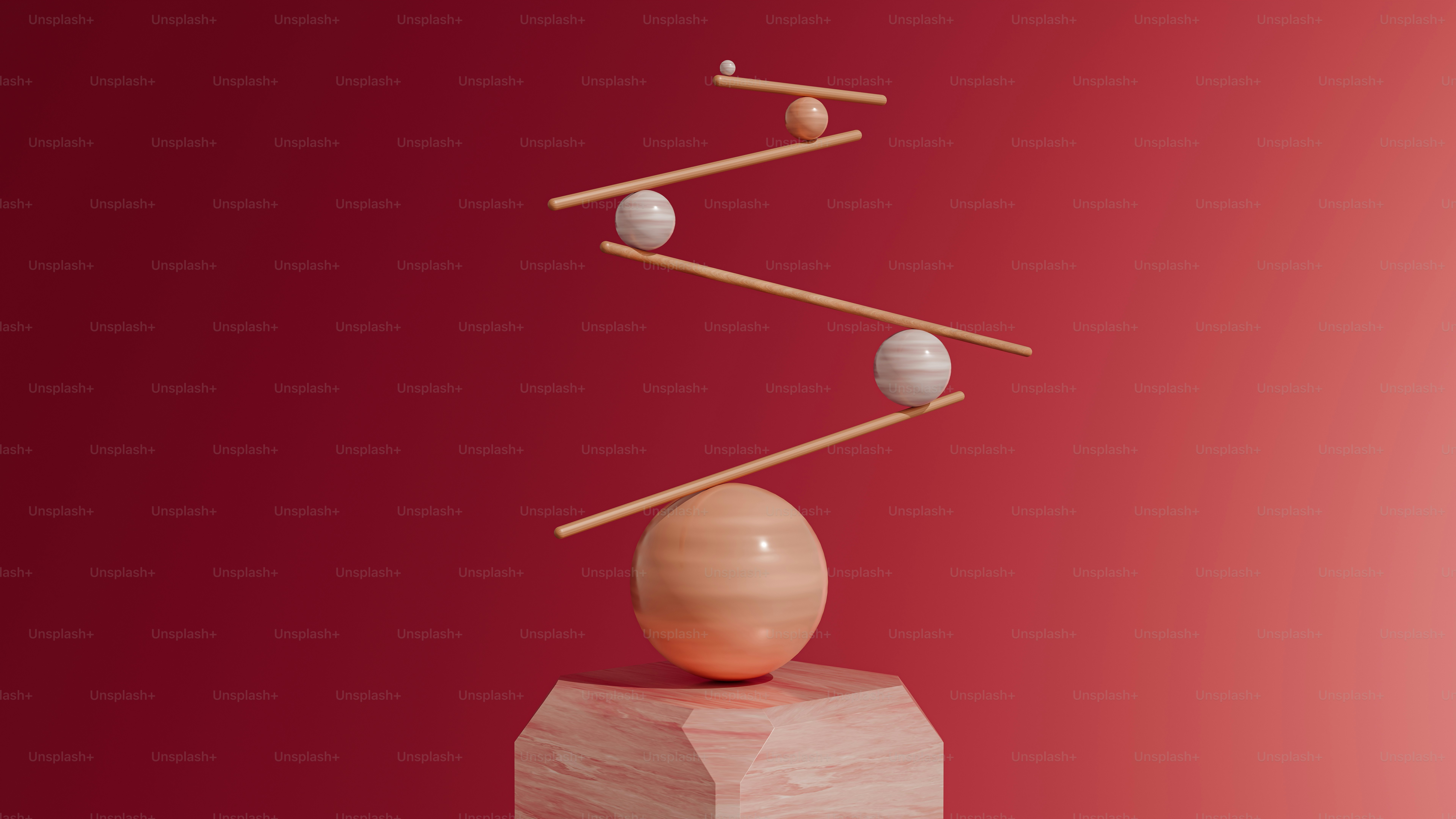 A delicate balancing act of spheres and sticks