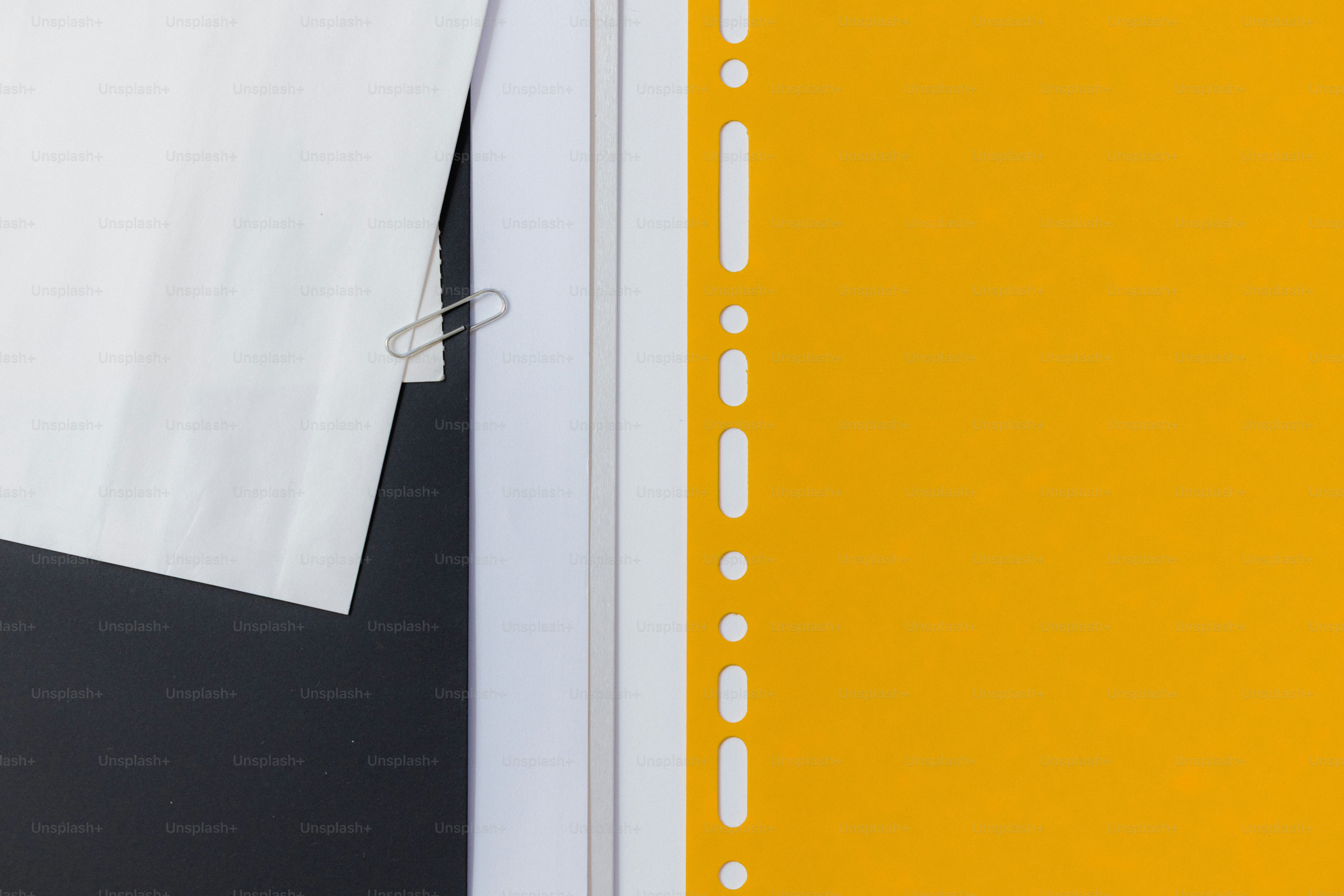 Stack of paper, envelopes, and folders with clips photo – Business ...