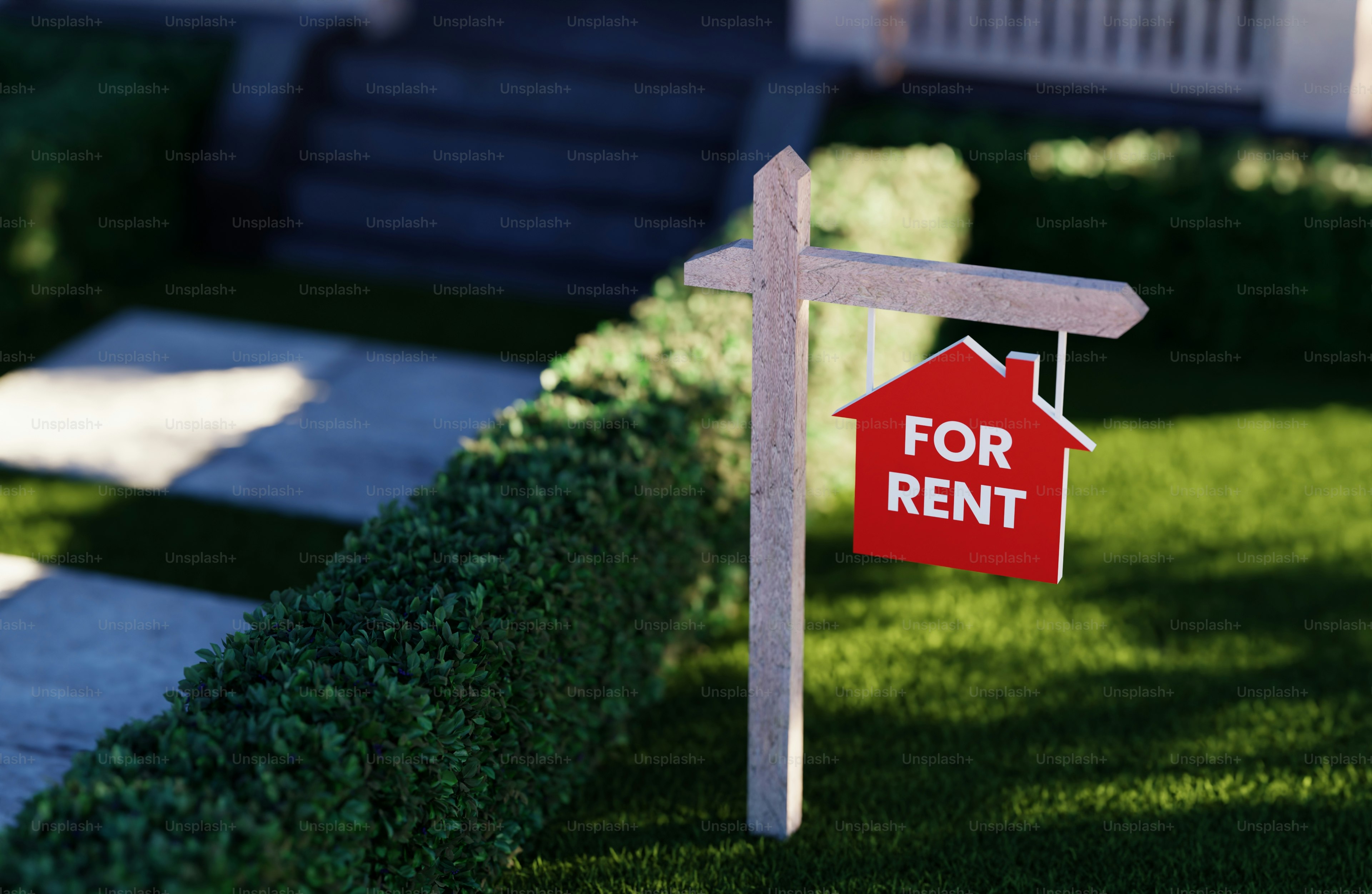 집 앞에 임대 간판