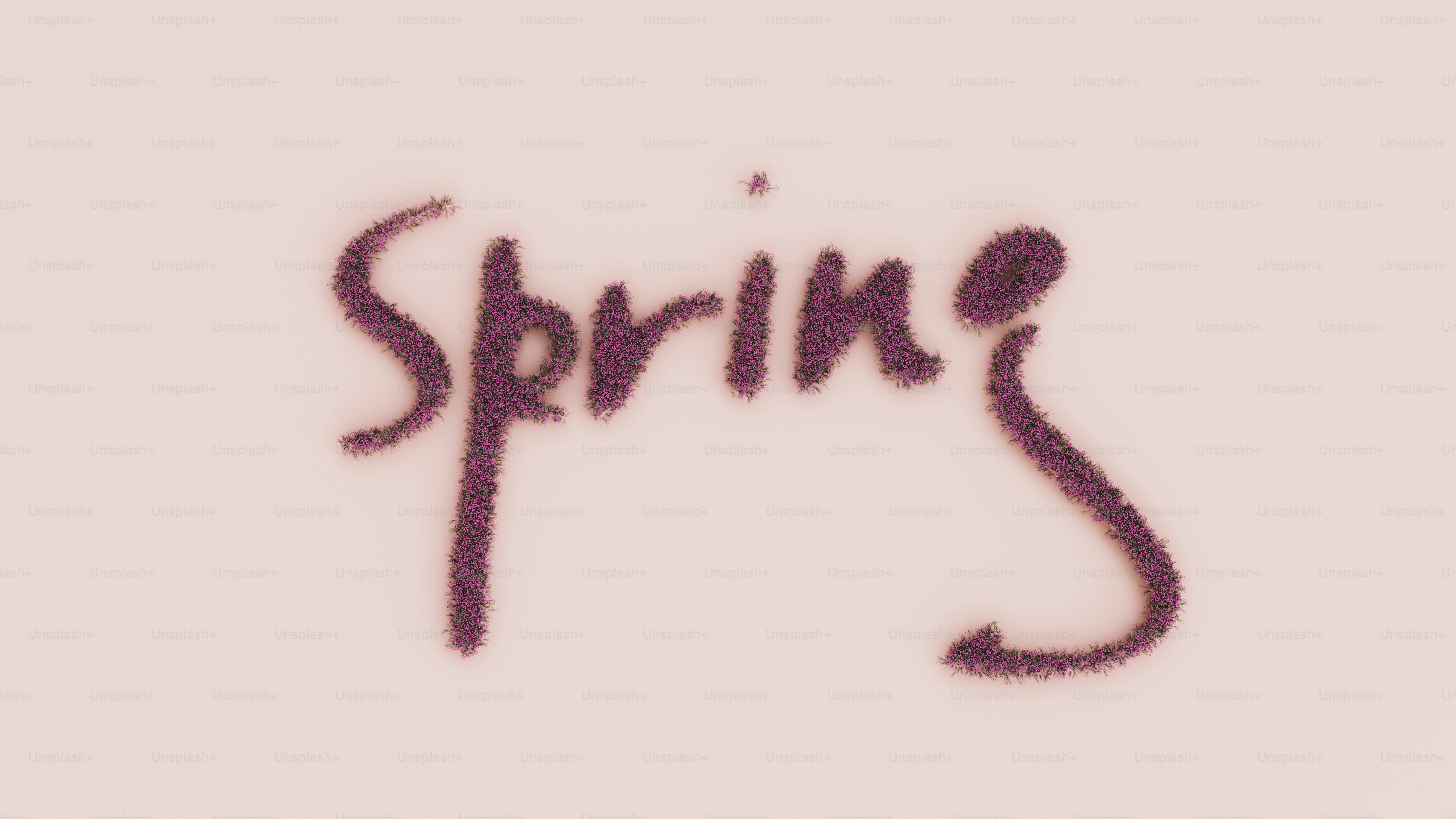 Parola scritta a mano "spring" su uno sfondo chiaro
