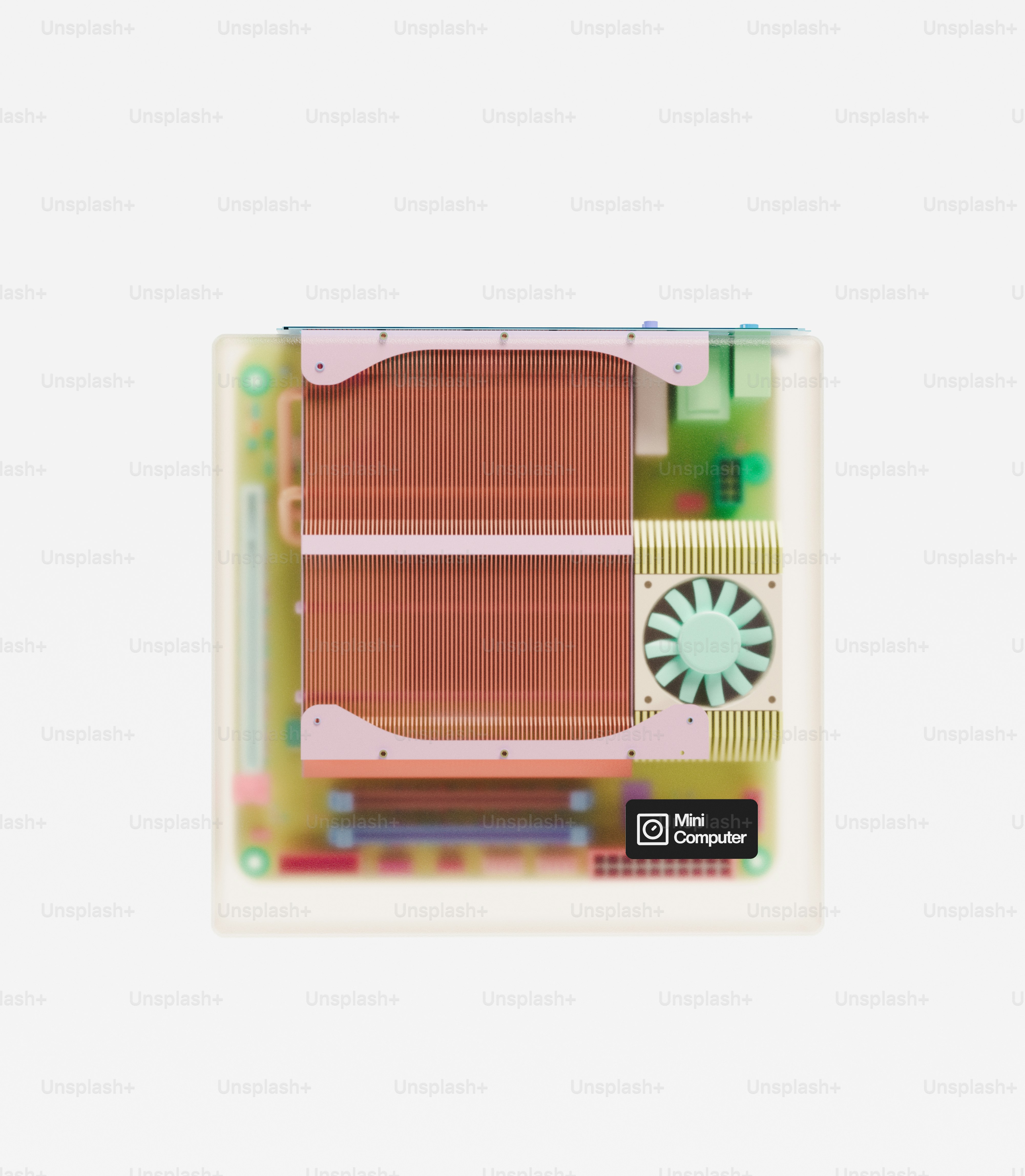 Colorful electronic components on a circuit board photo – Technology ...