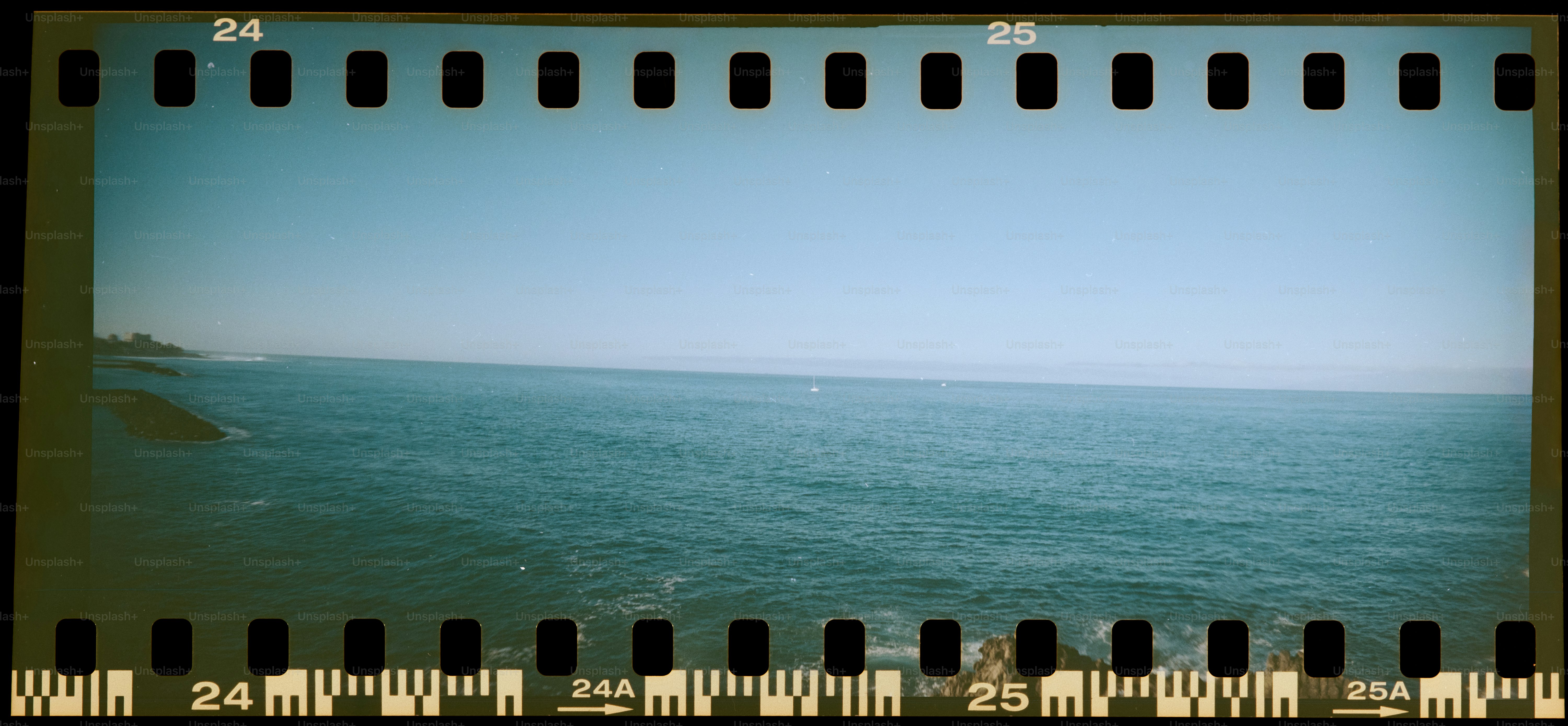 Calm blue ocean under a clear sky