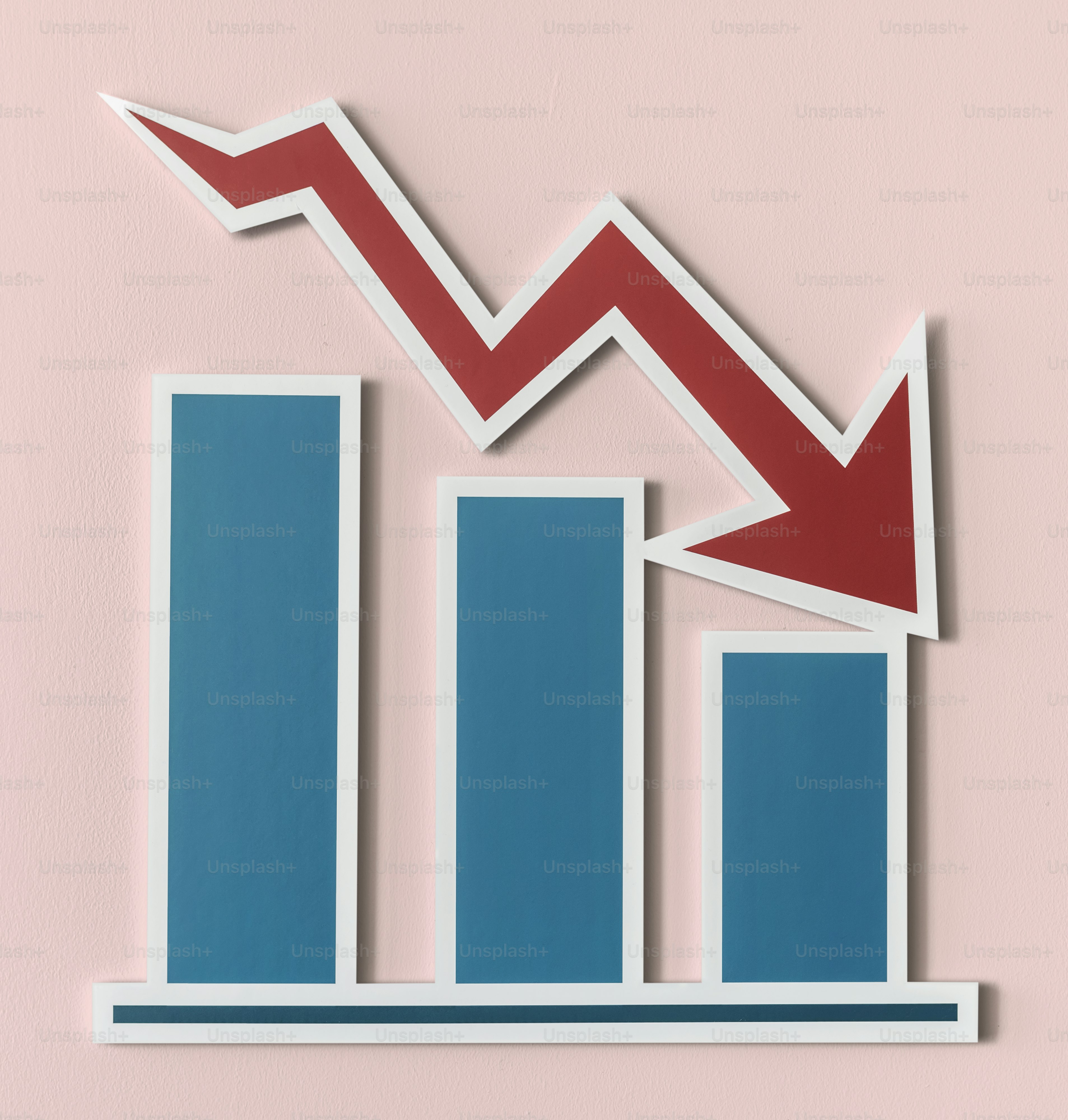 Menurun diagram batang laporan bisnis