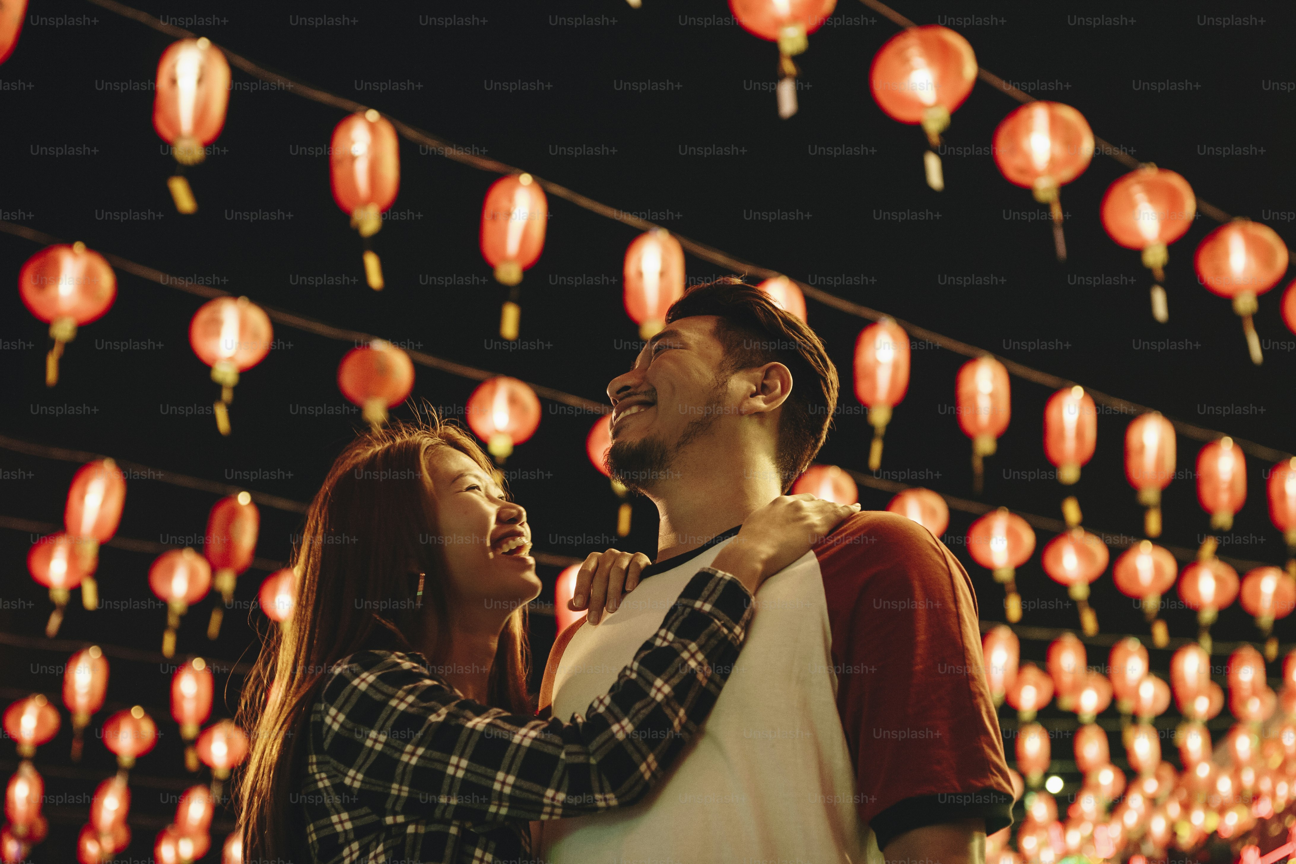Asian couple at Chinese fastival