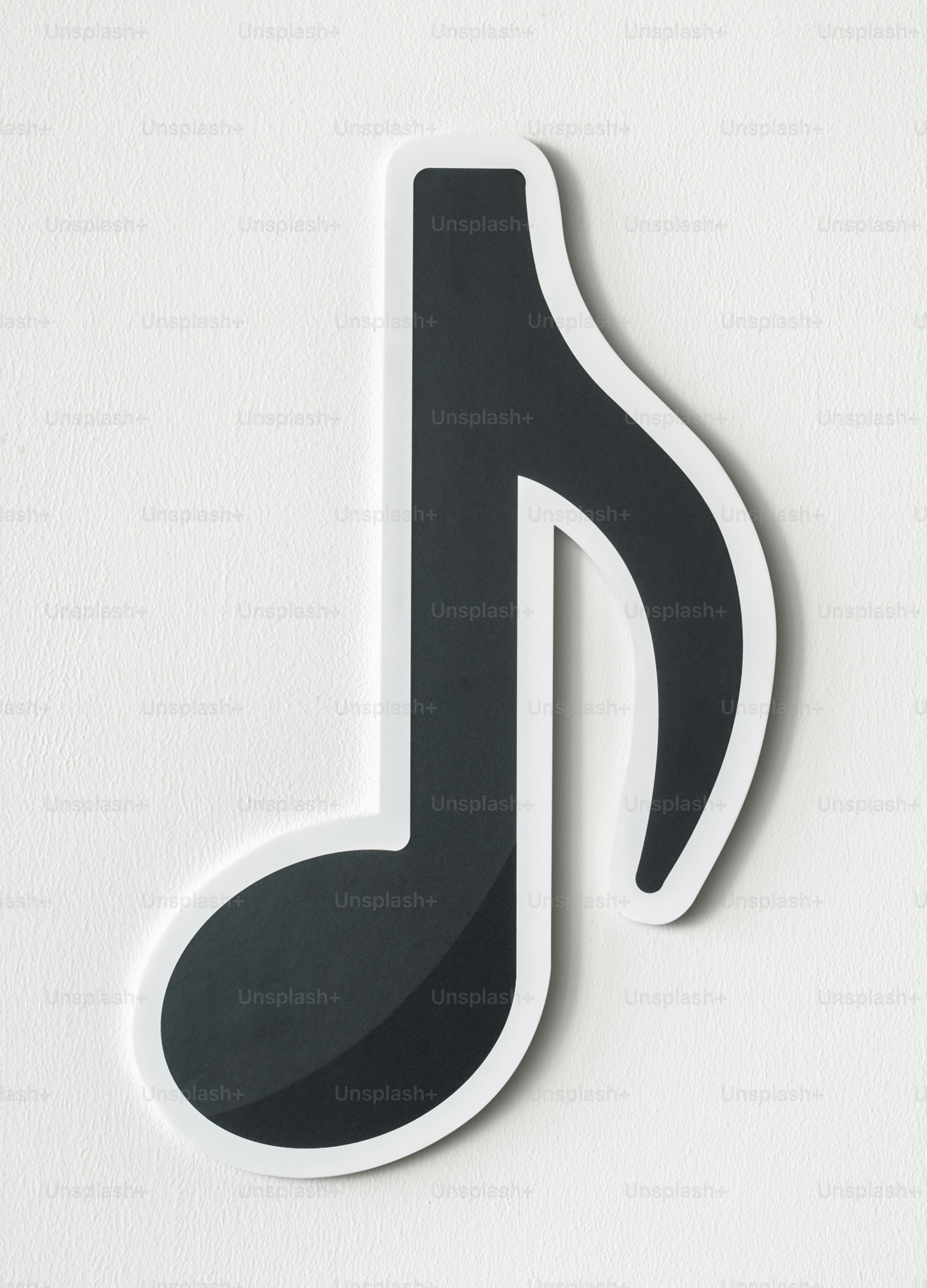 Musical note audio cut out icon