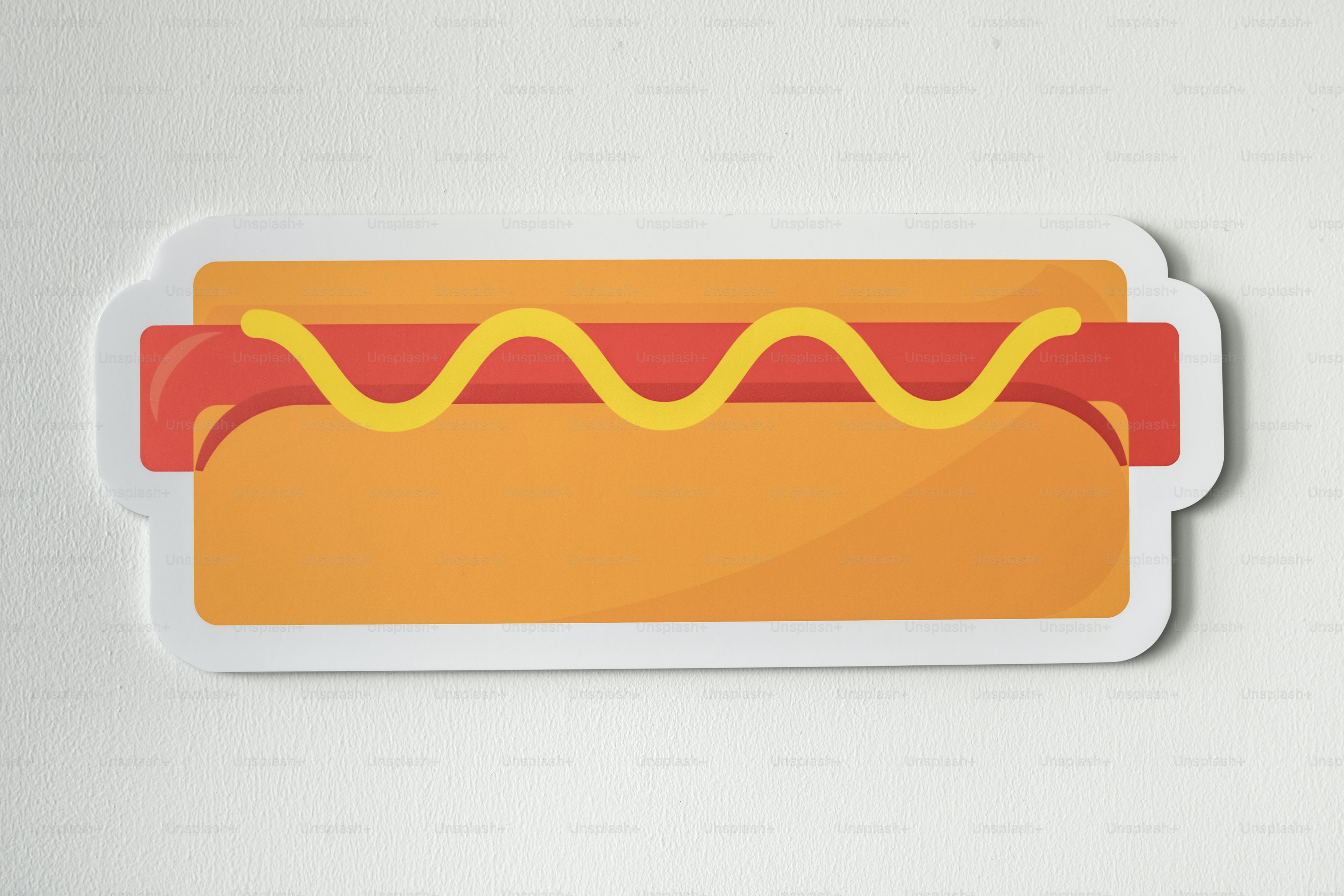 Ikone eines Hotdogs mit Senf