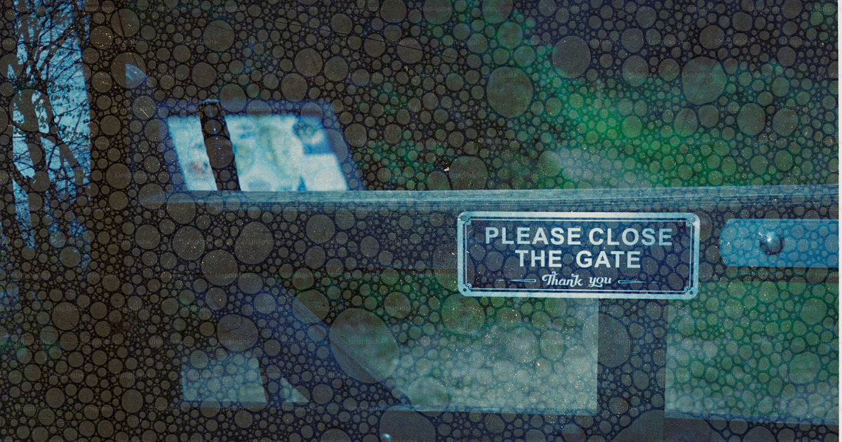Gate Sign Icon Wooden gate with a
