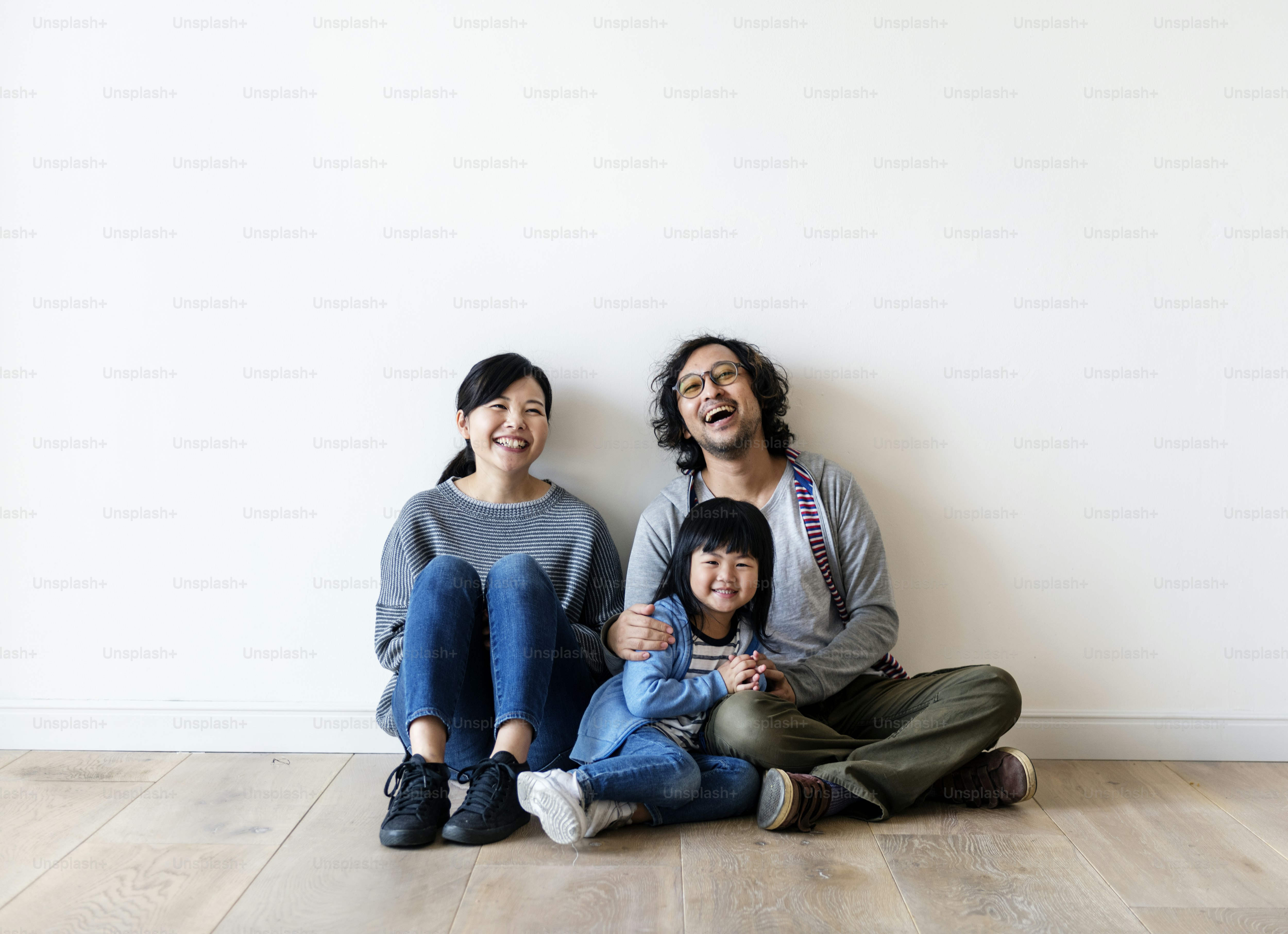 Asian family buy new house