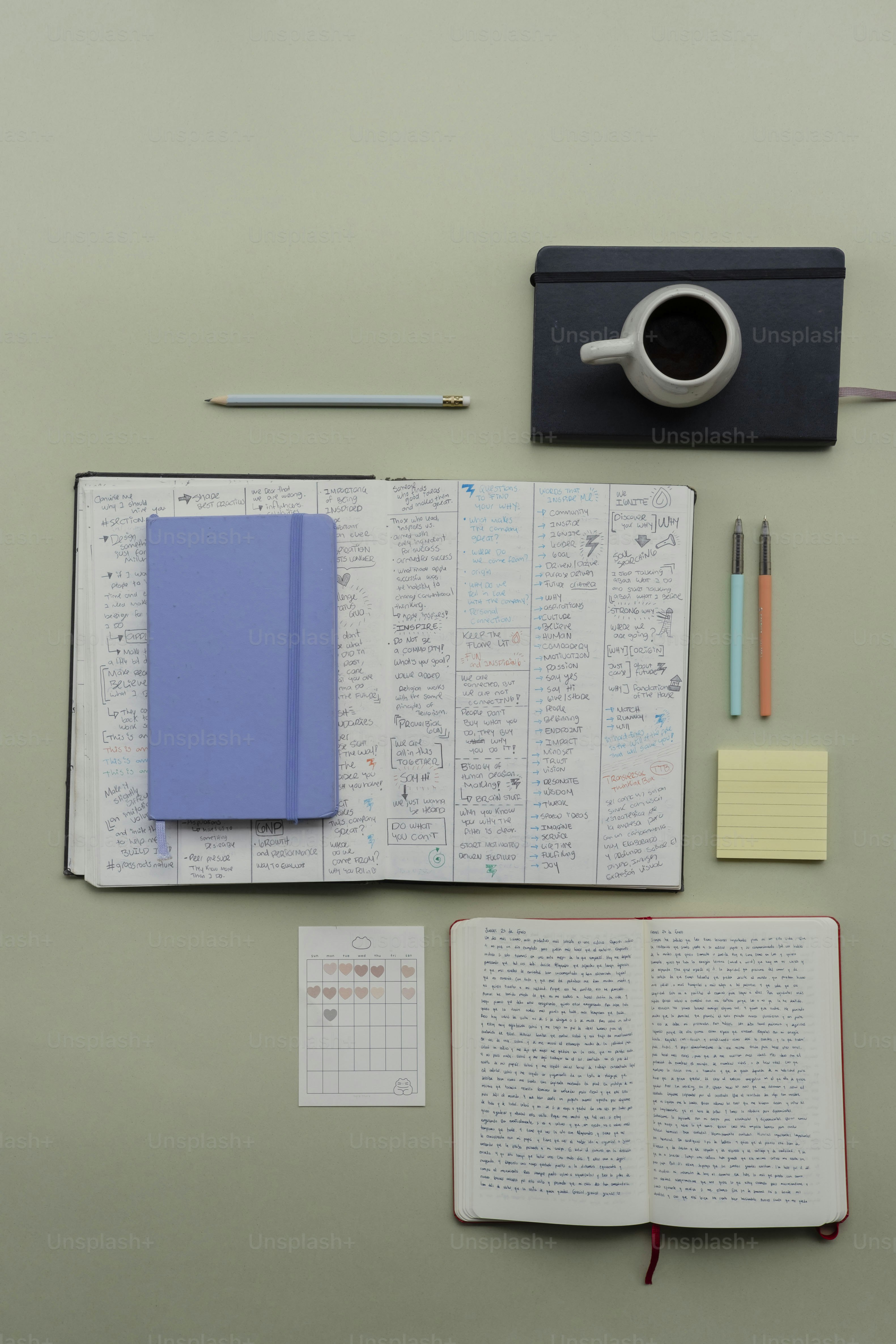 Open notebook with coffee and planner photo – Education Image on Unsplash