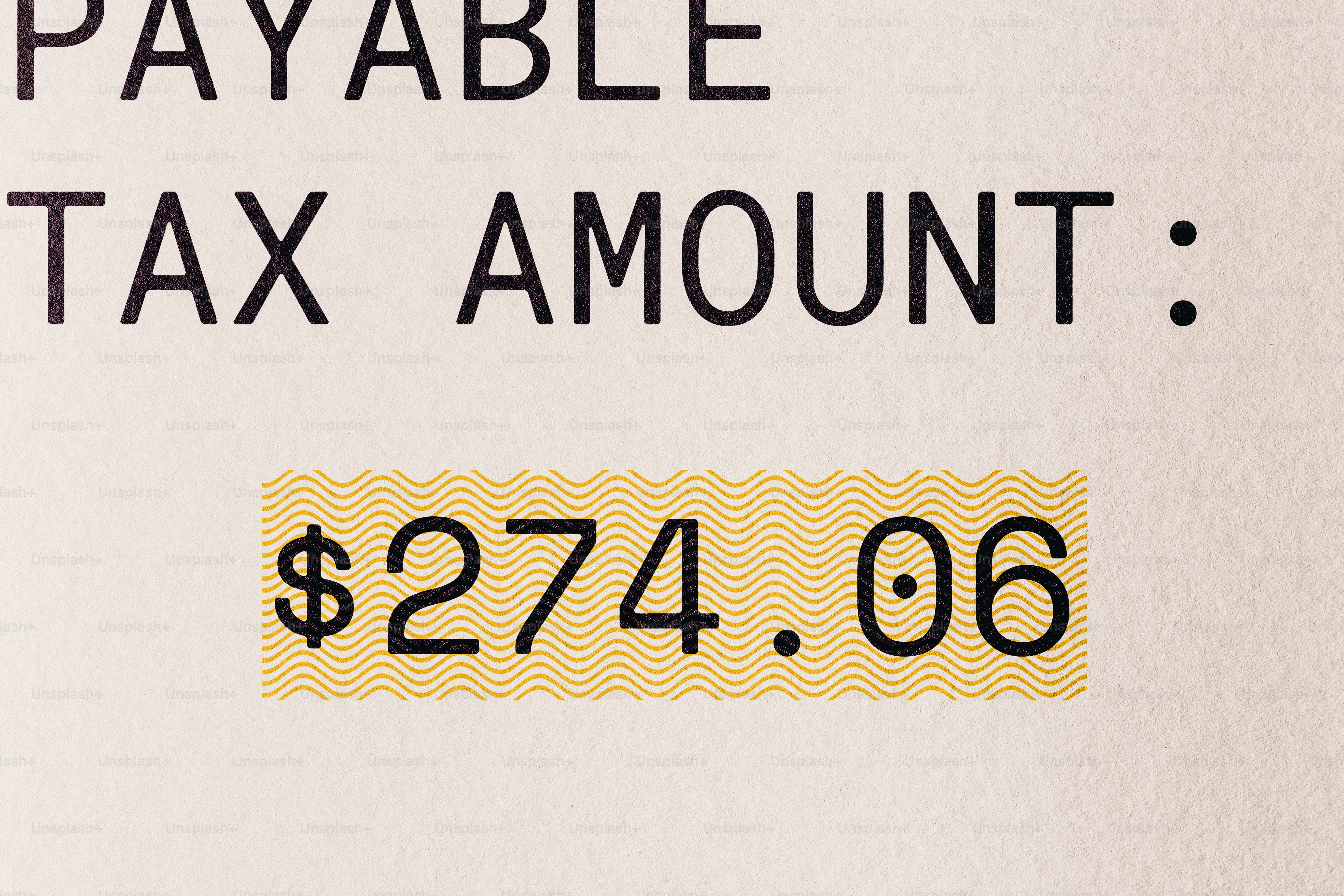 Jumlah pajak yang harus dibayar sebesar $274.06 yang ditampilkan pada dokumen.