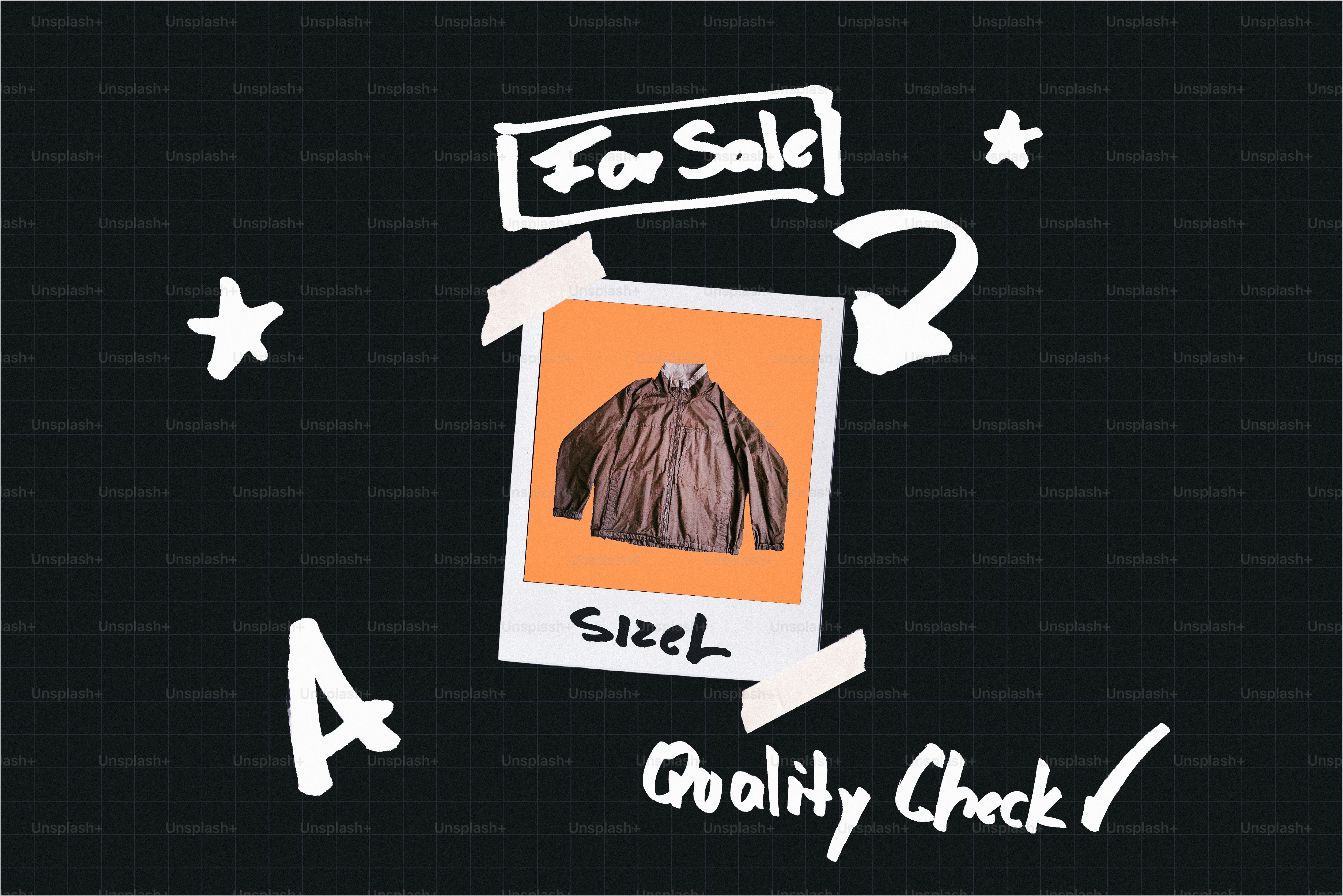Gambar kapur jaket untuk dijual, ukuran l.
