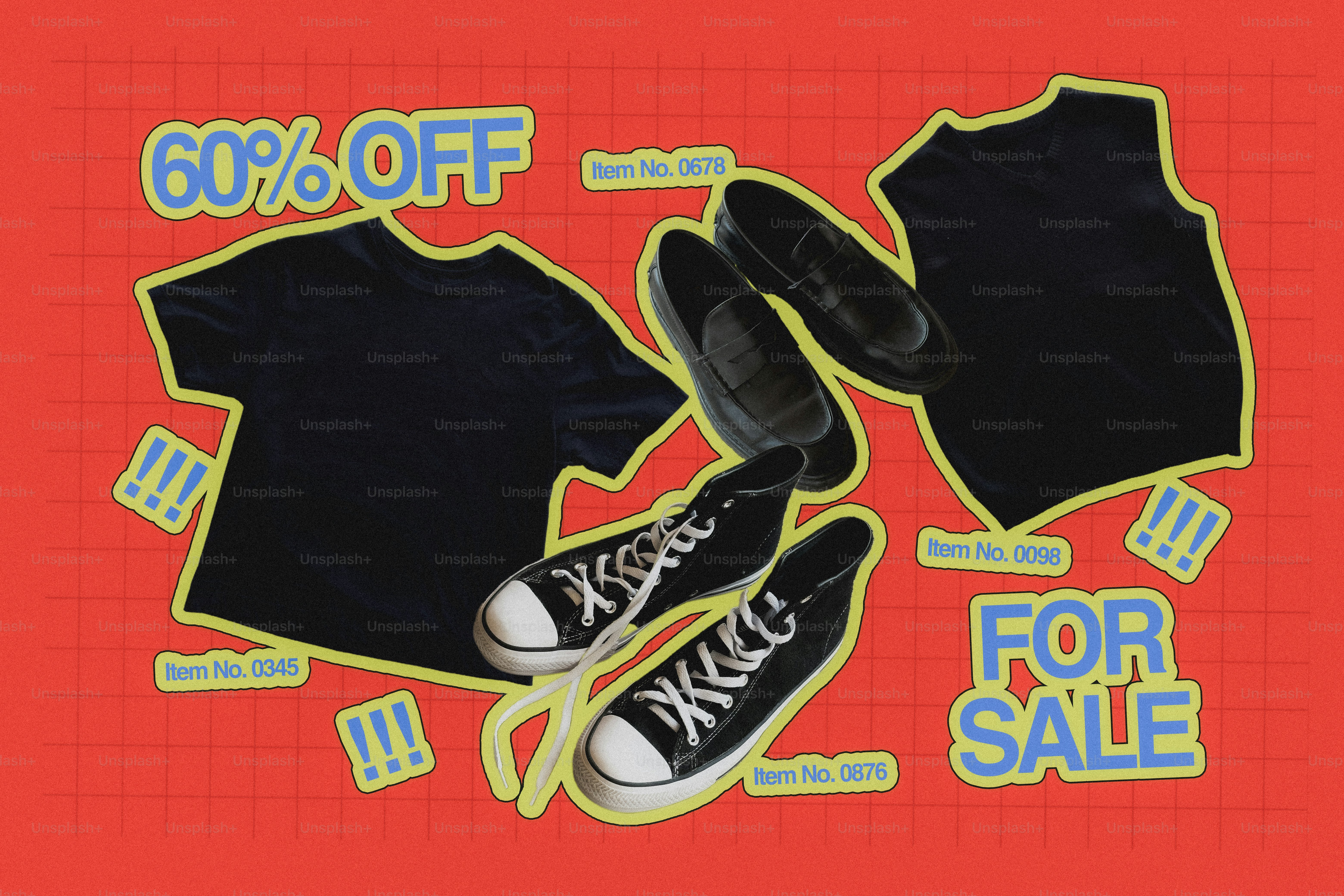 Schwarze Kleidung und Schuhe im Angebot mit 60 % Rabatt.