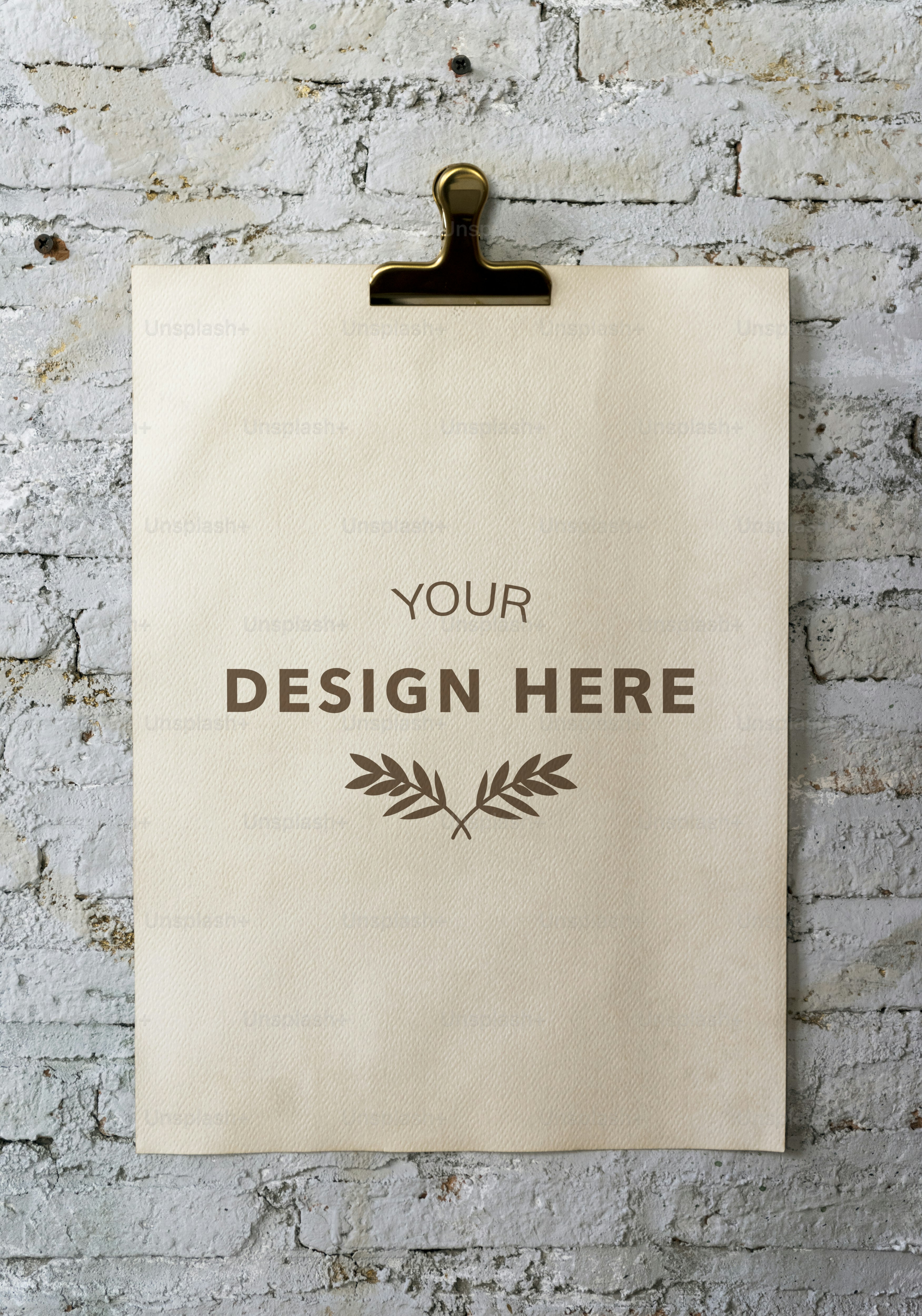 Designraum auf leeren Papieren