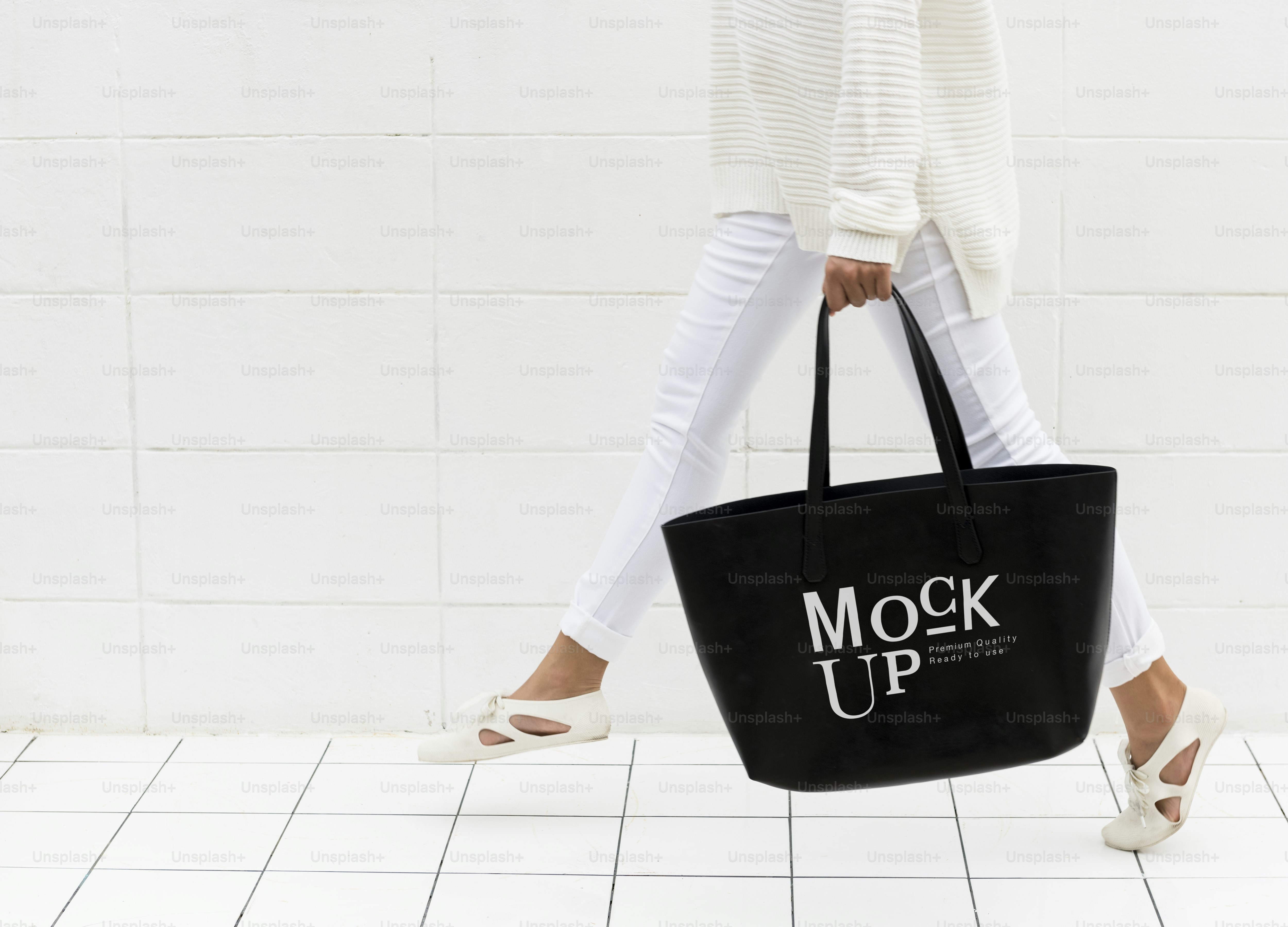 Mockup-Designfläche auf einer Blag-Tragetasche