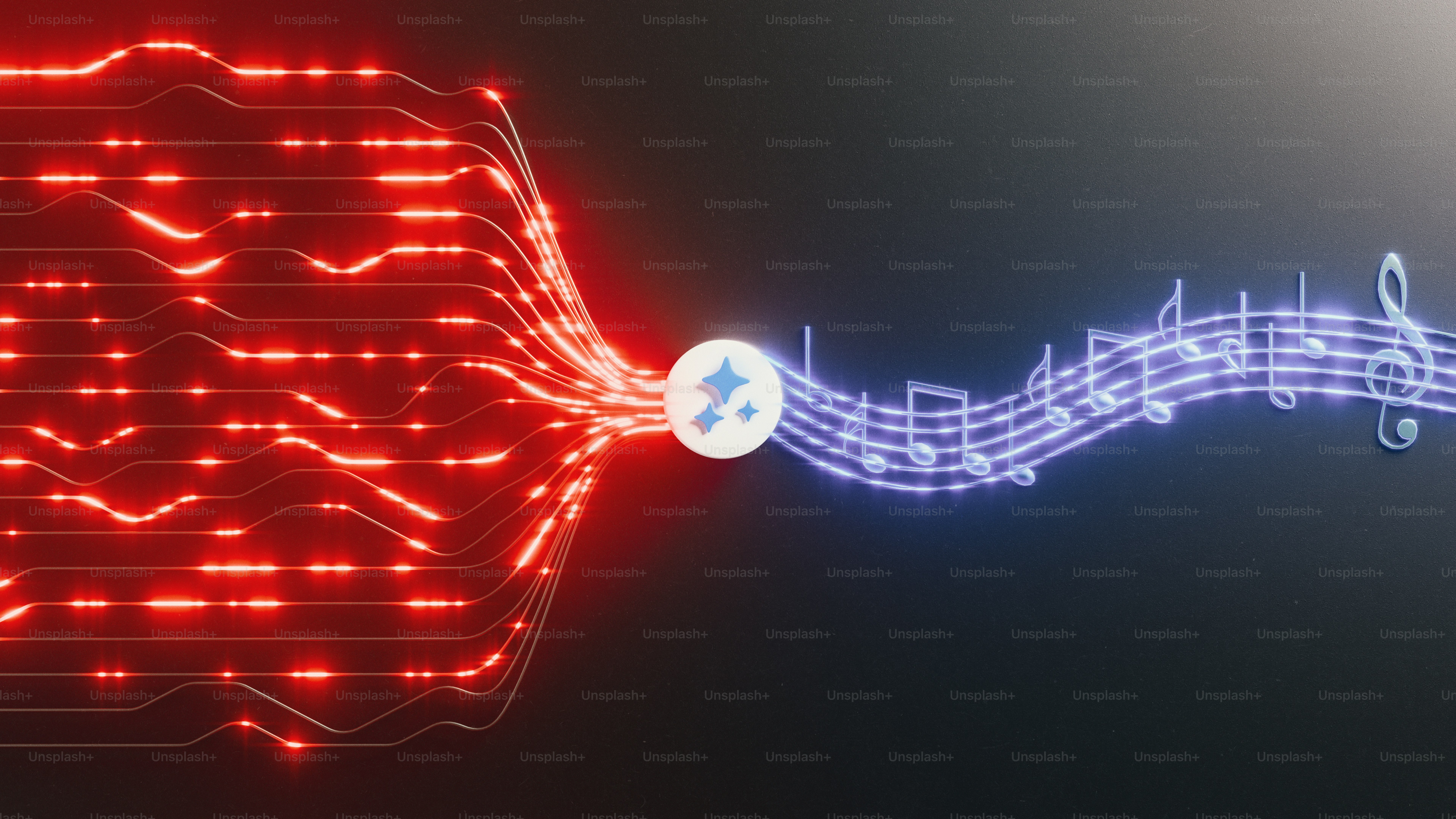 Ai converting input into musical notes and a treble clef. photo – Tech ...