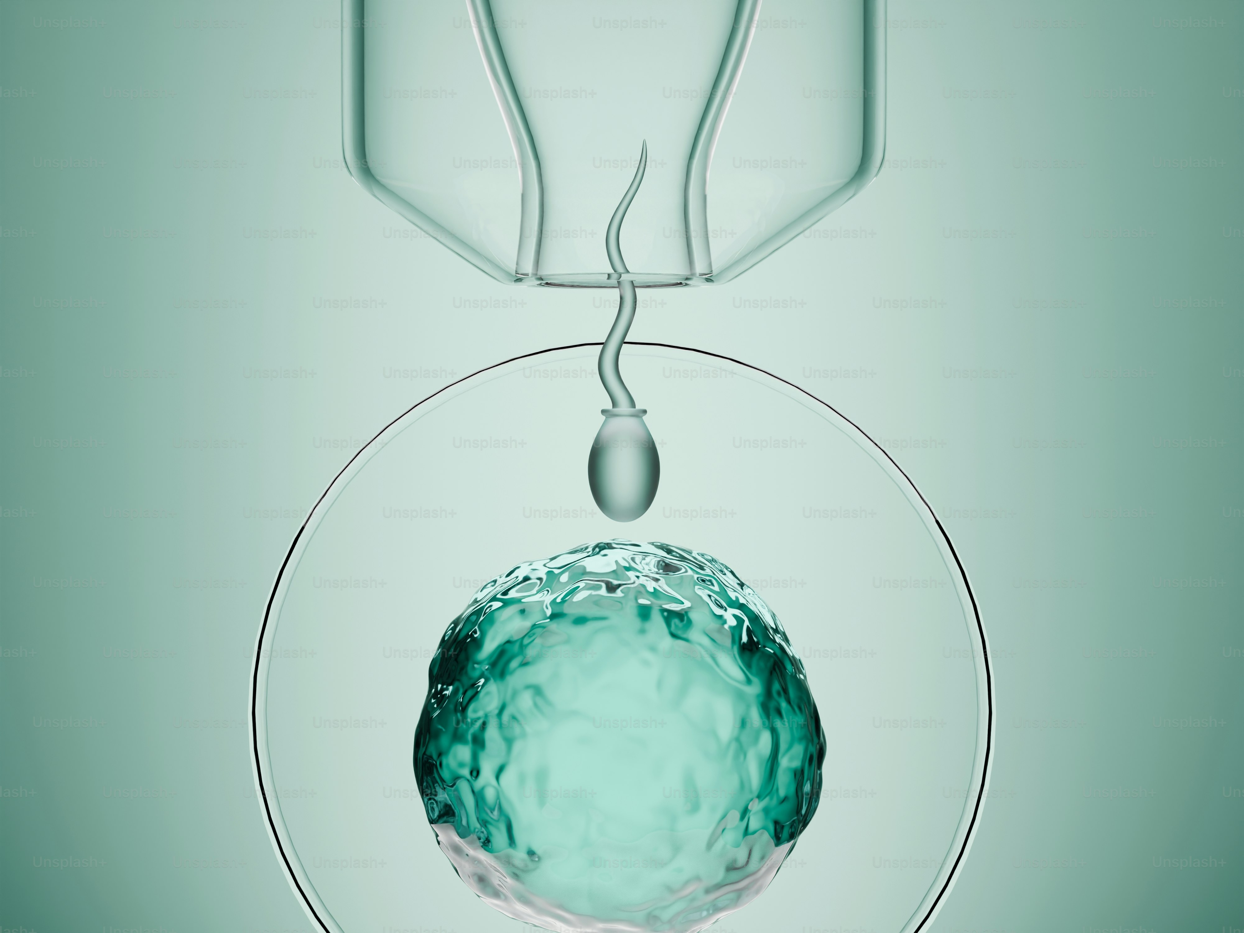 Spermieninjektion in eine Eizelle zur In-vitro-Fertilisation