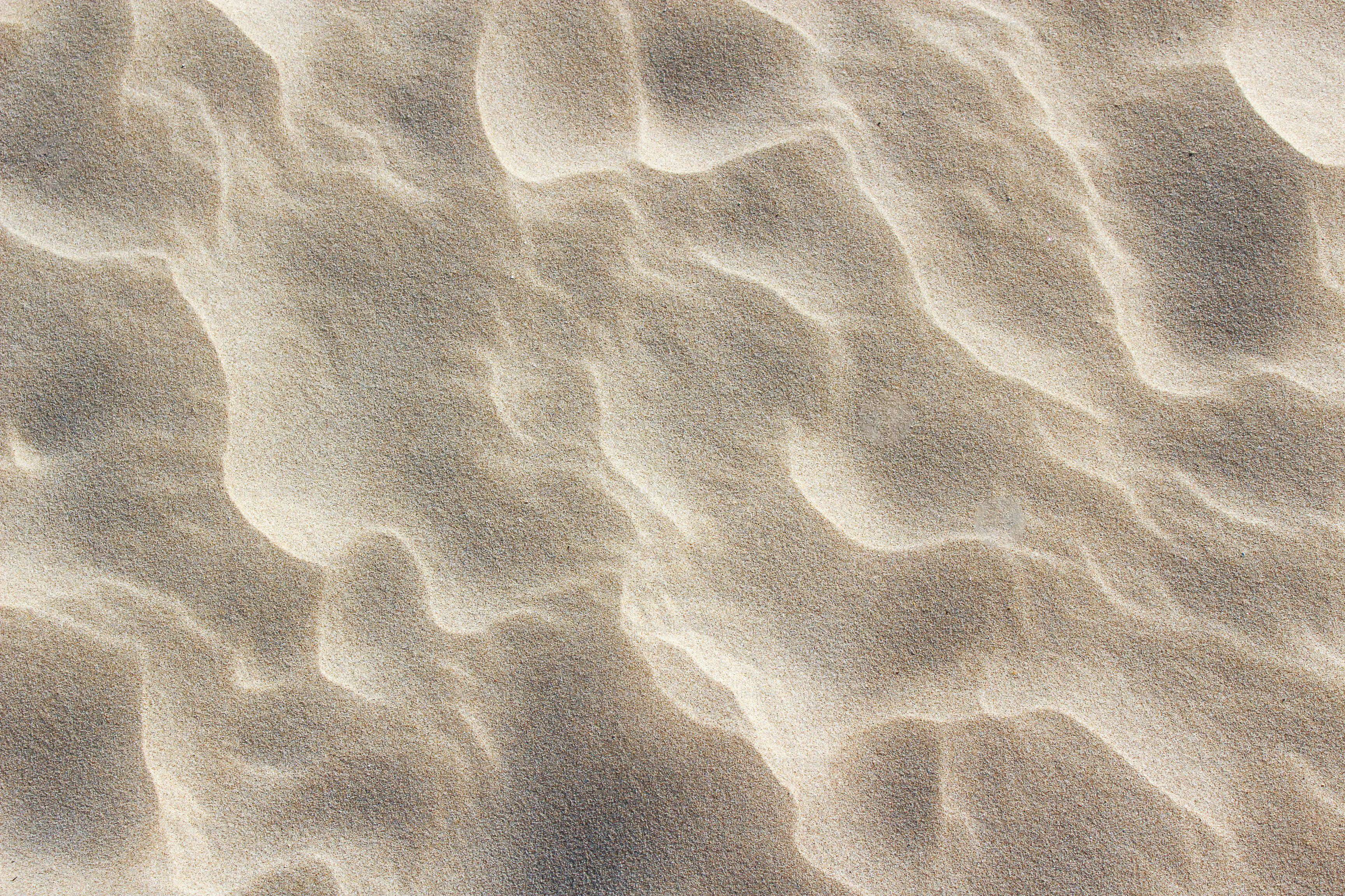 Textured sand dunes with subtle shadows and ripples.