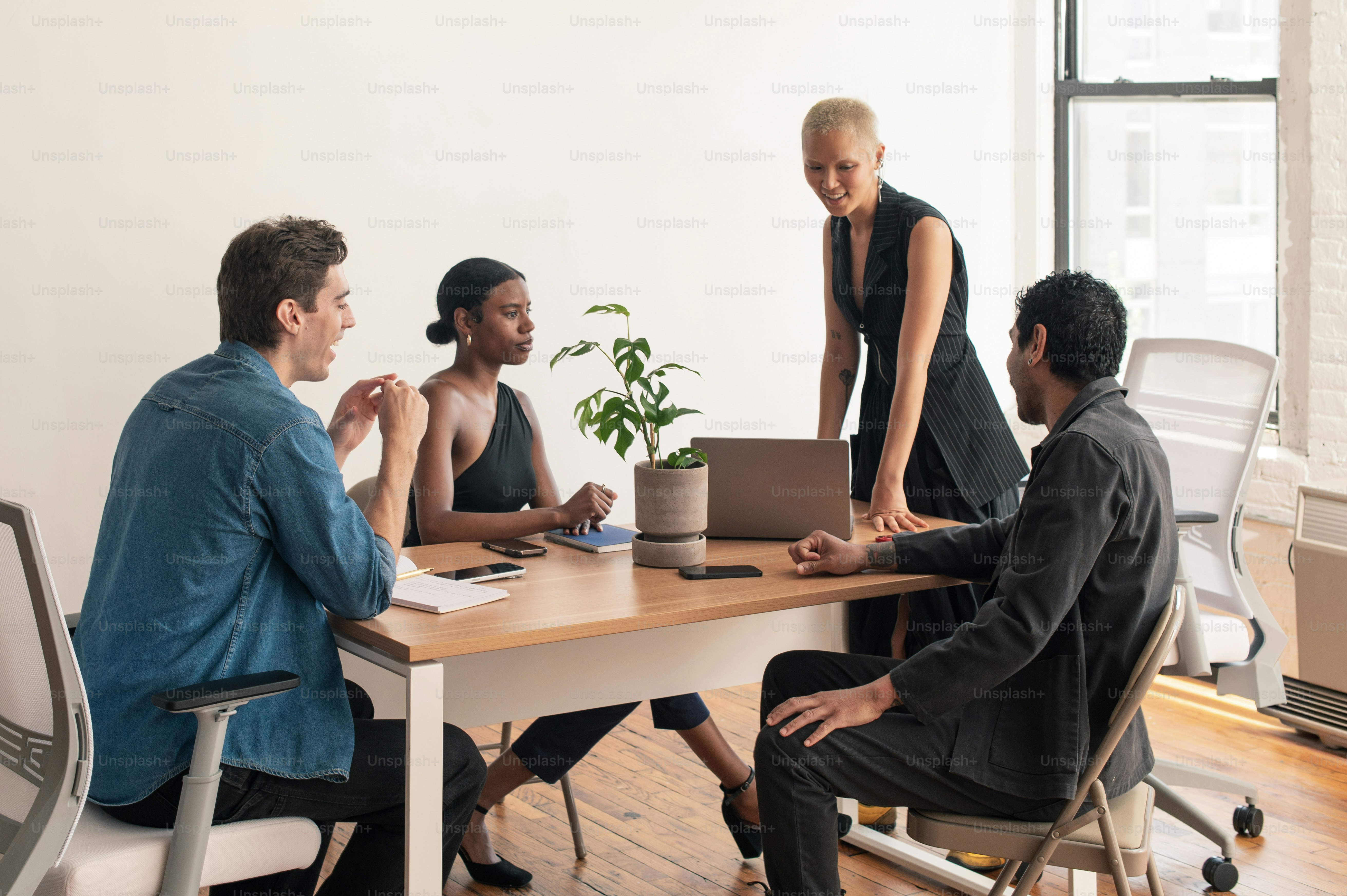 Professional team in business meeting