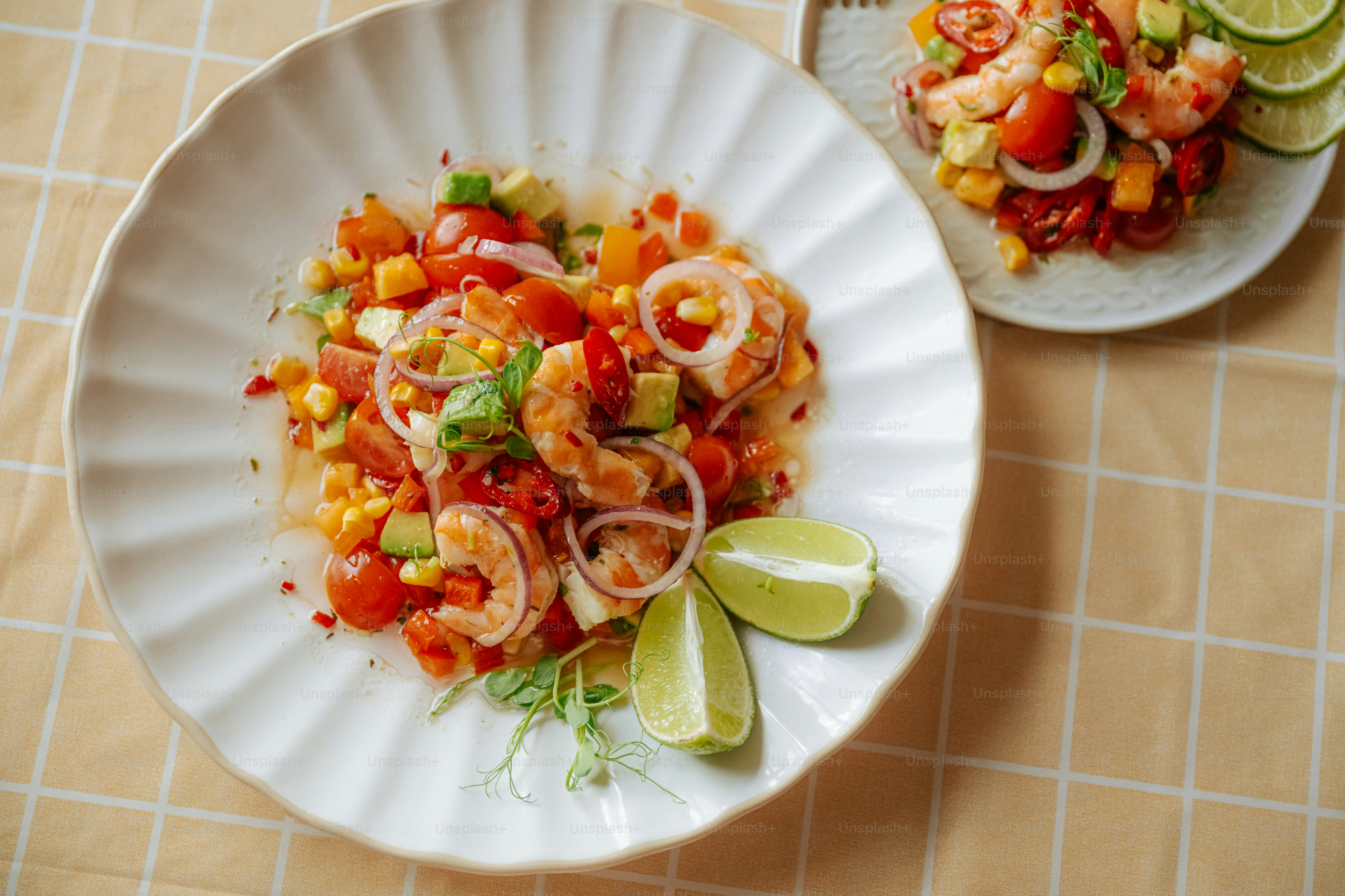 Fresh shrimp ceviche with mango, avocado, and lime - Photo on Unsplash+