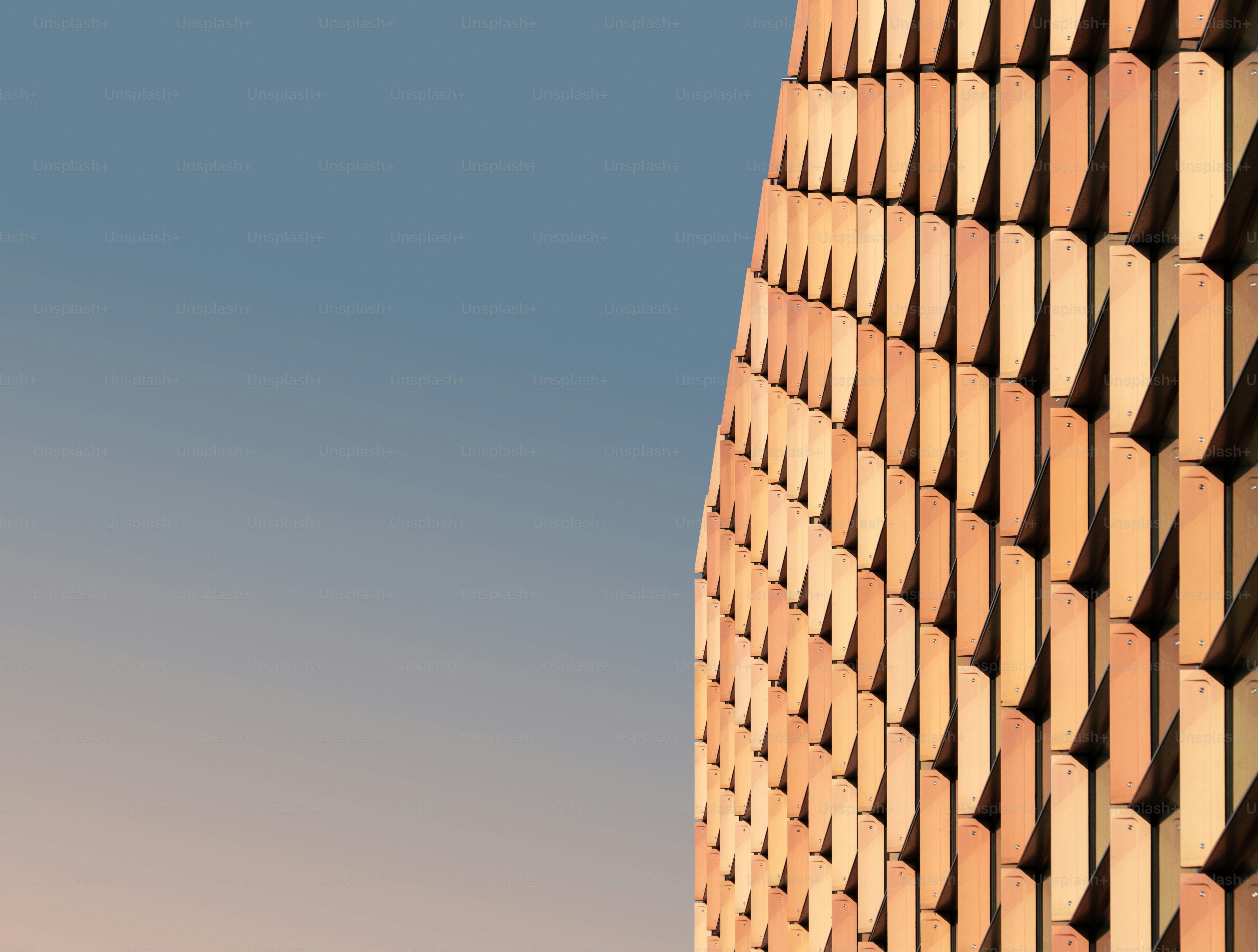 Geometric facade of modern building in london