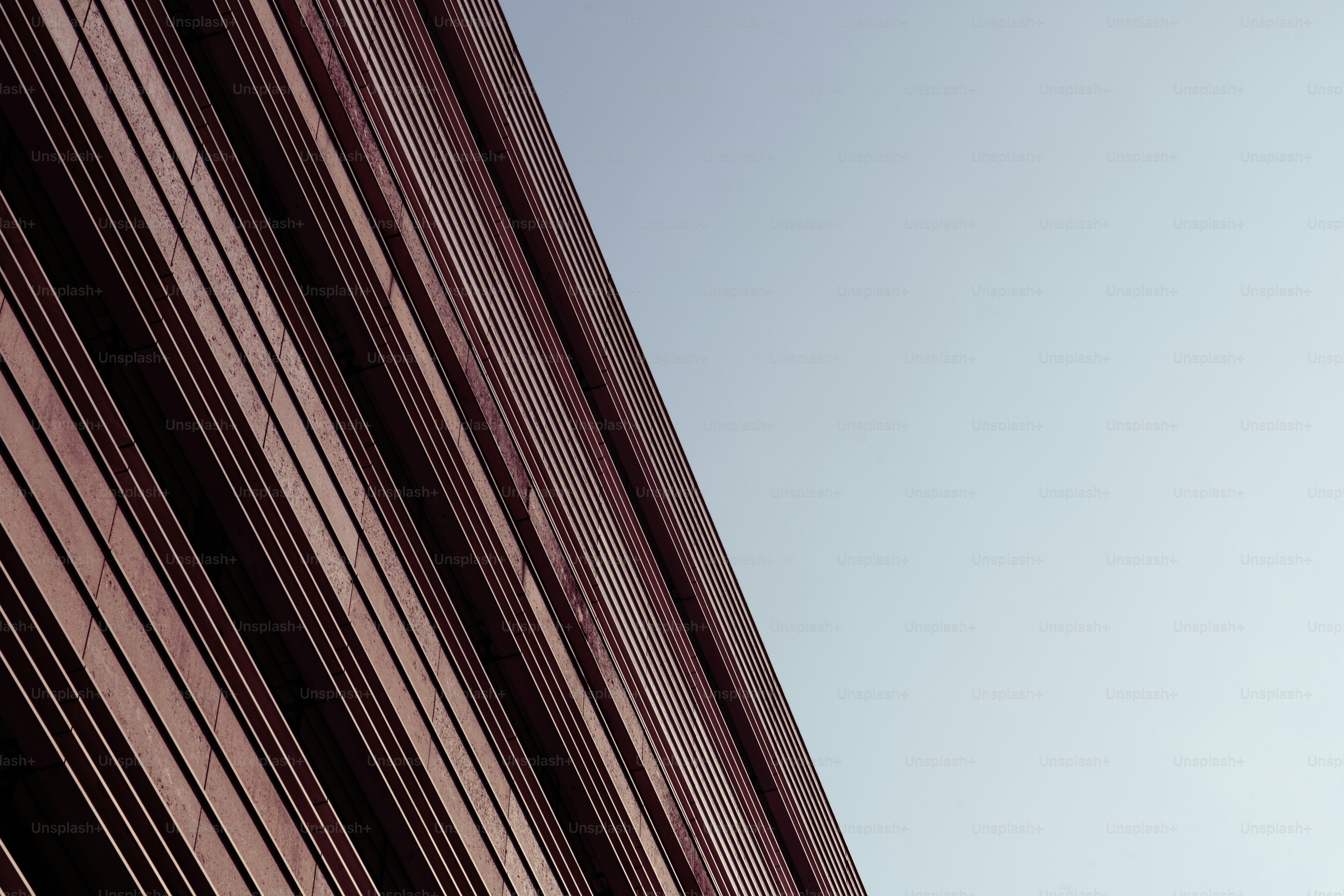 Modern building facade with vertical lines in london