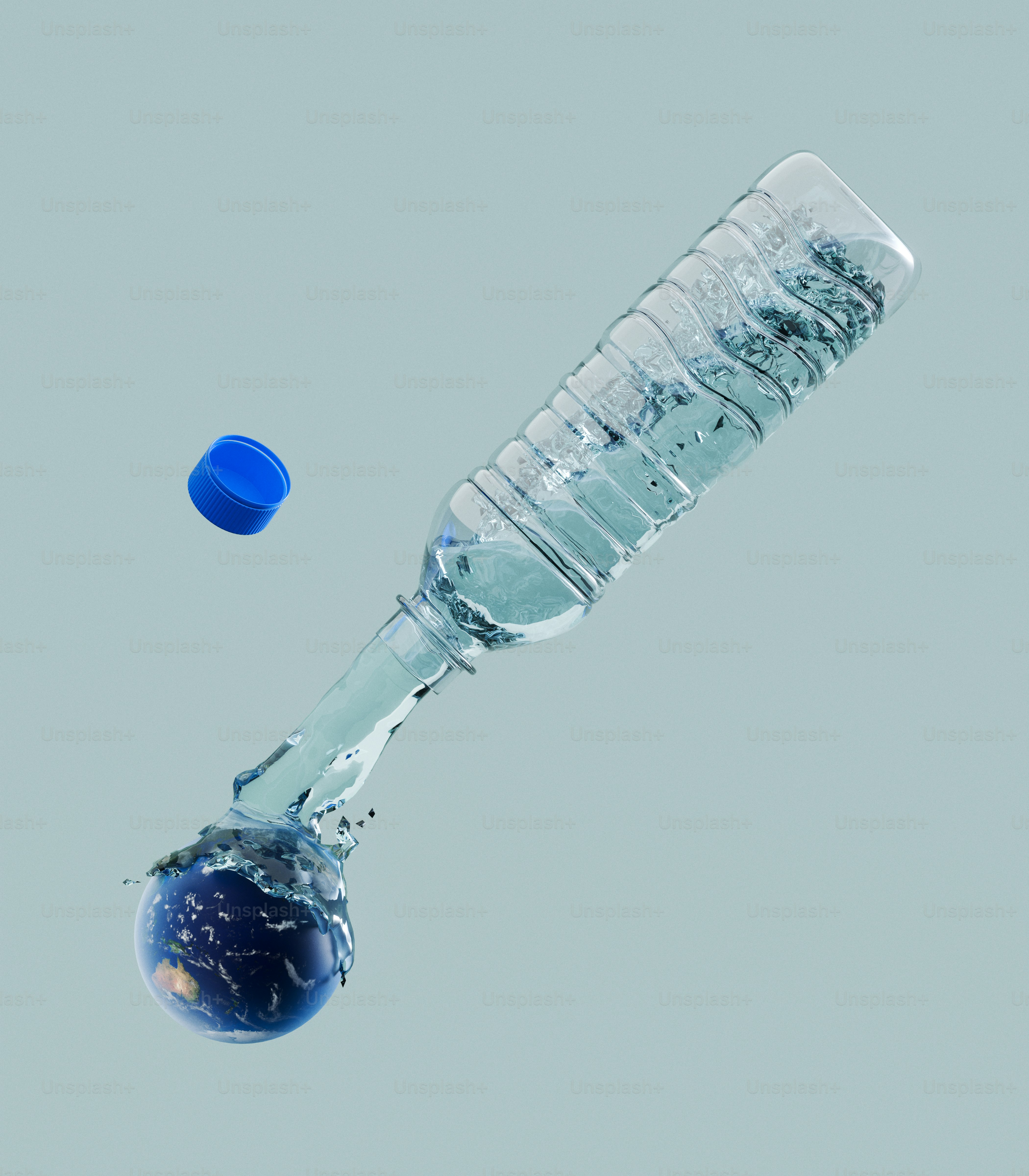 Earth inside a clear water droplet photo – Blue Image on Unsplash