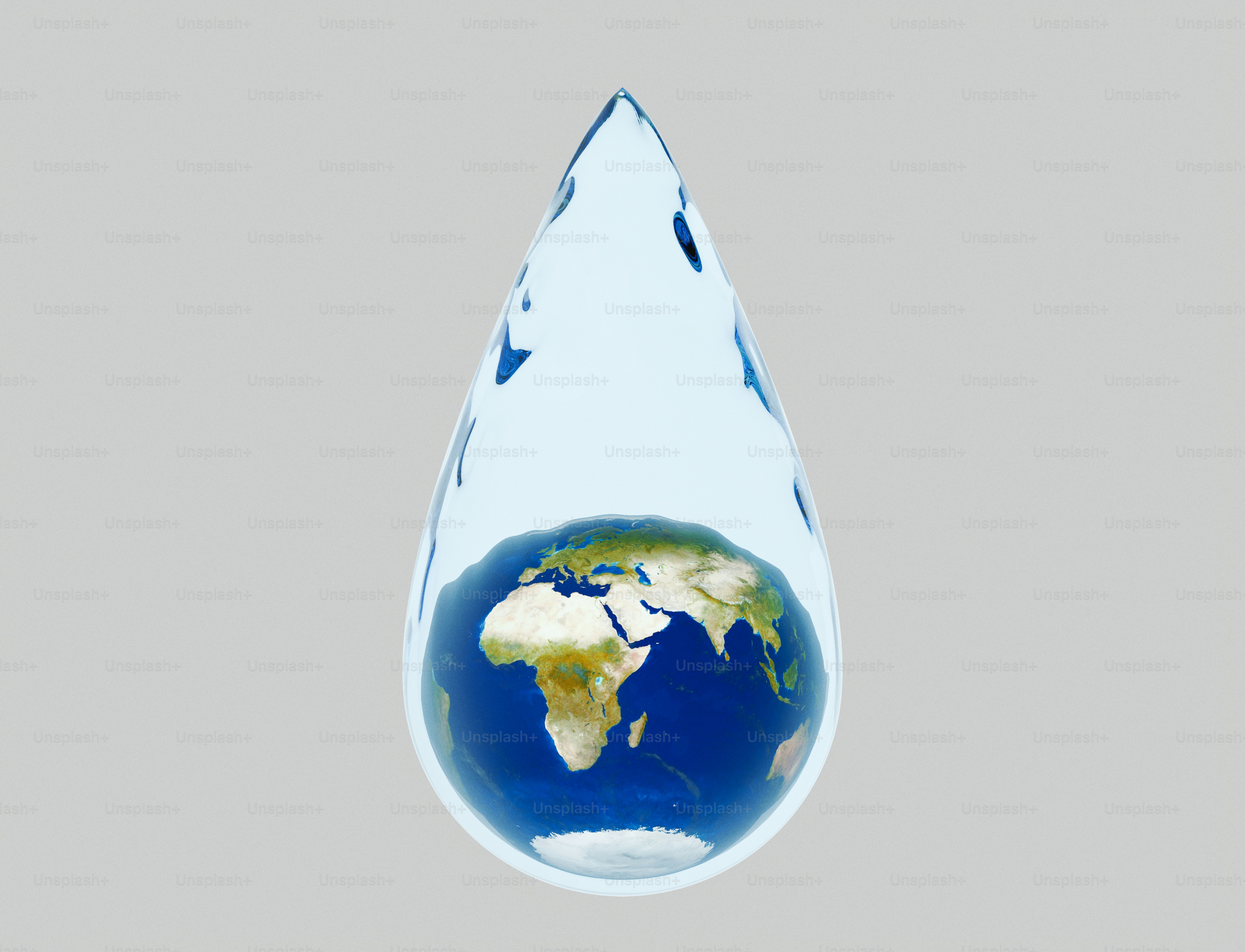 Earth inside a clear water droplet photo – Blue Image on Unsplash
