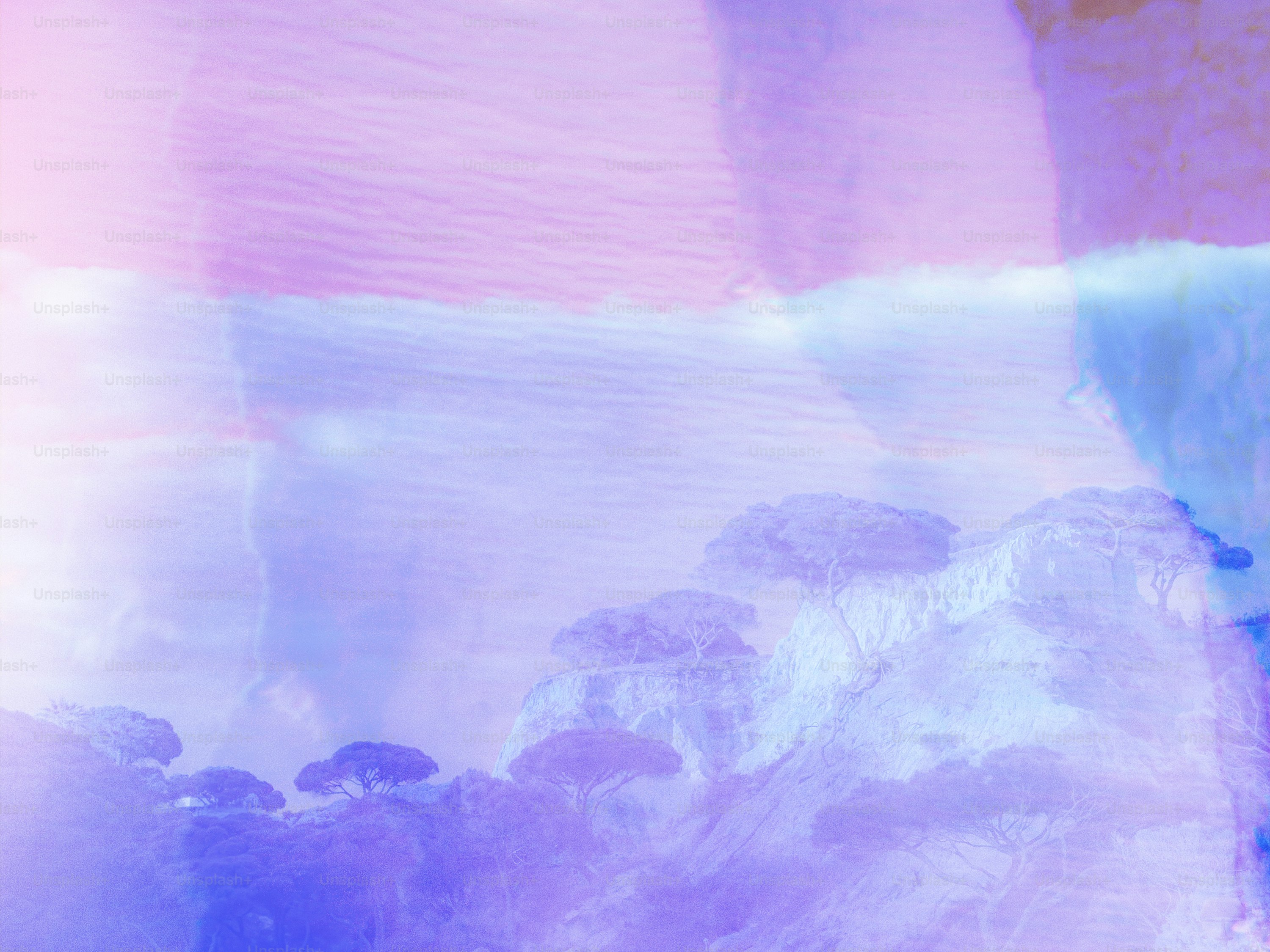 Art abstrait doux en pastel violet, rose et bleu