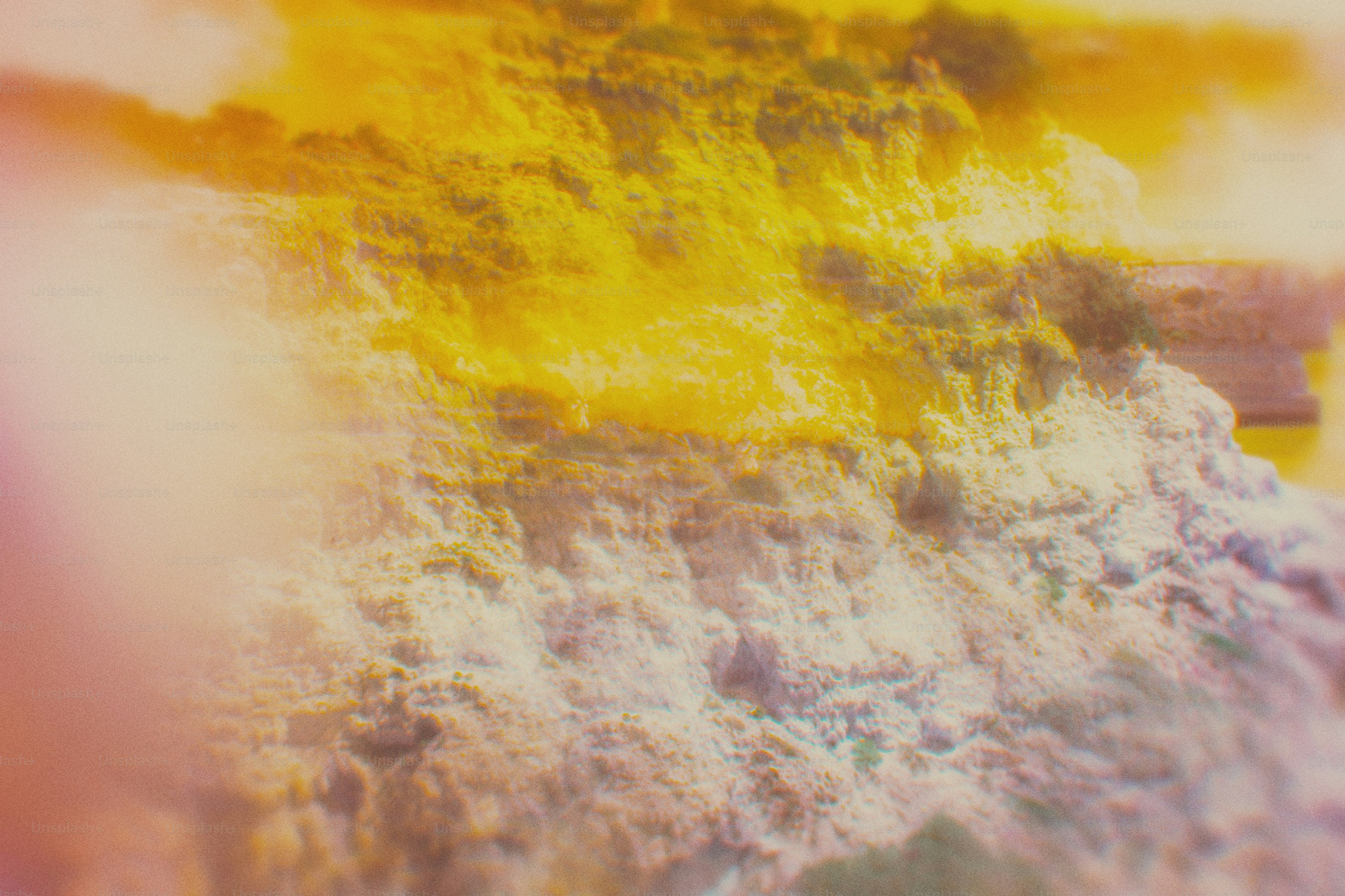 Billowing yellow and orange cloud formation