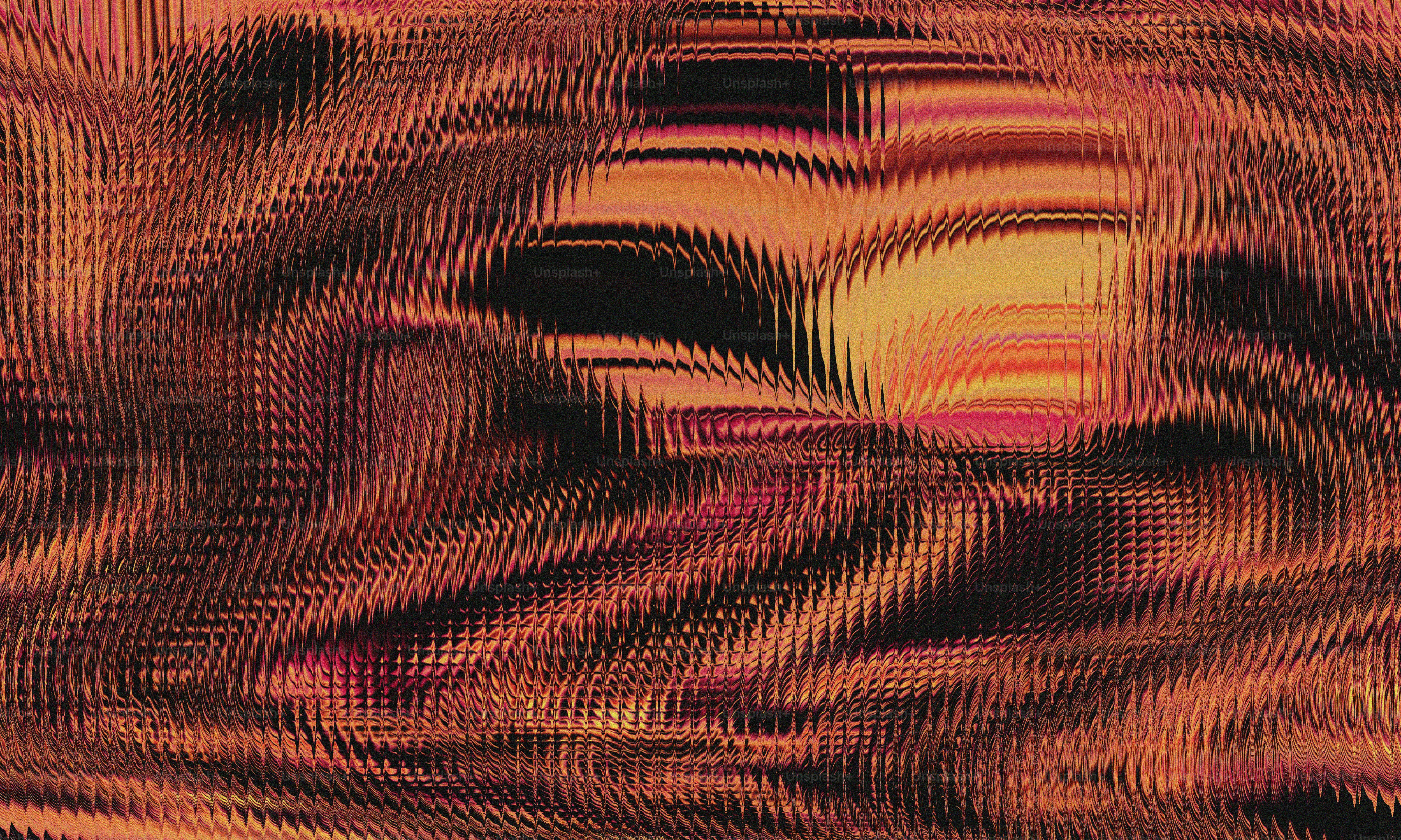 Patrón ondulado abstracto con naranja y amarillo brillantes