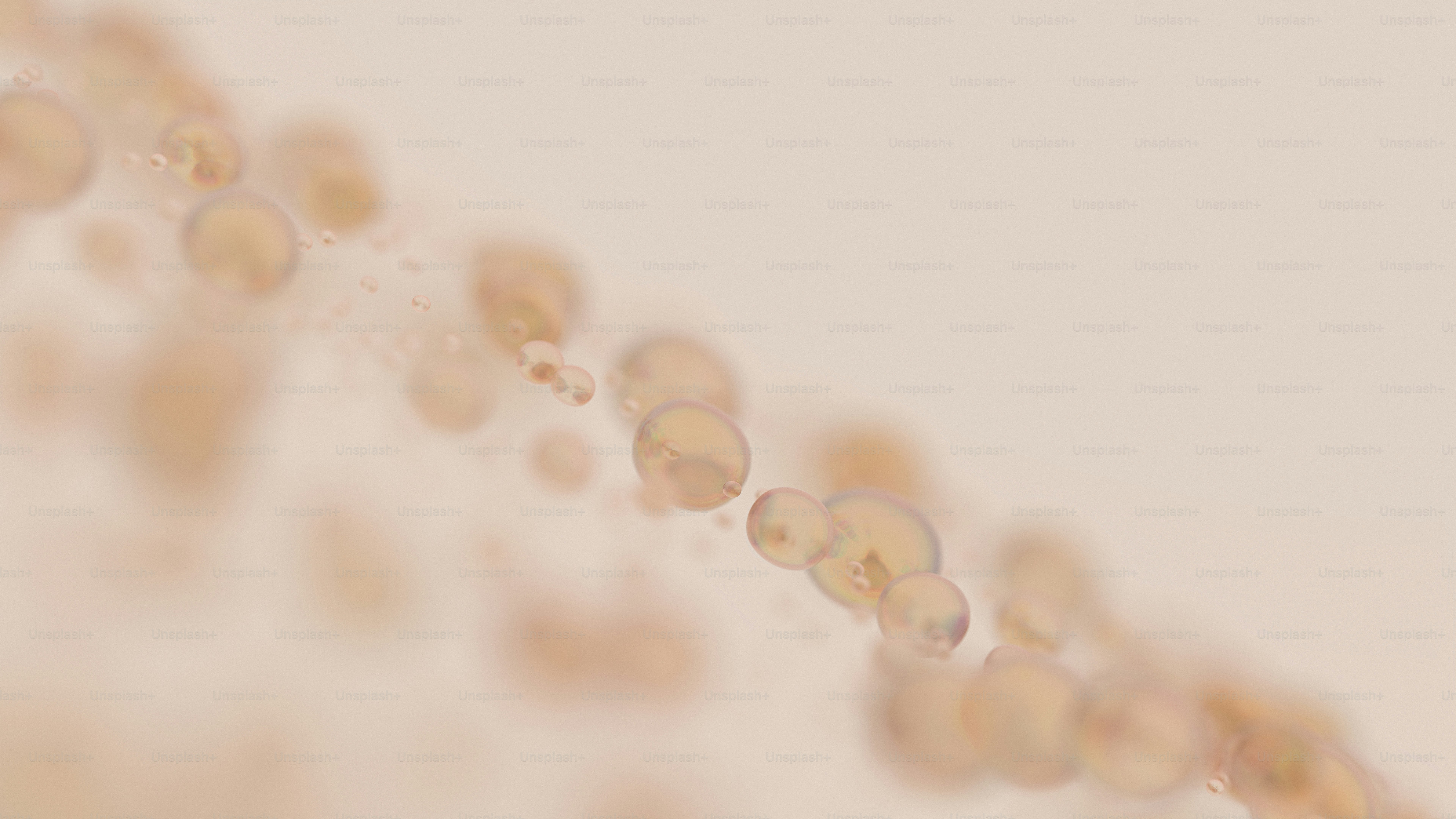 Microscopic chain of brown spherical cells