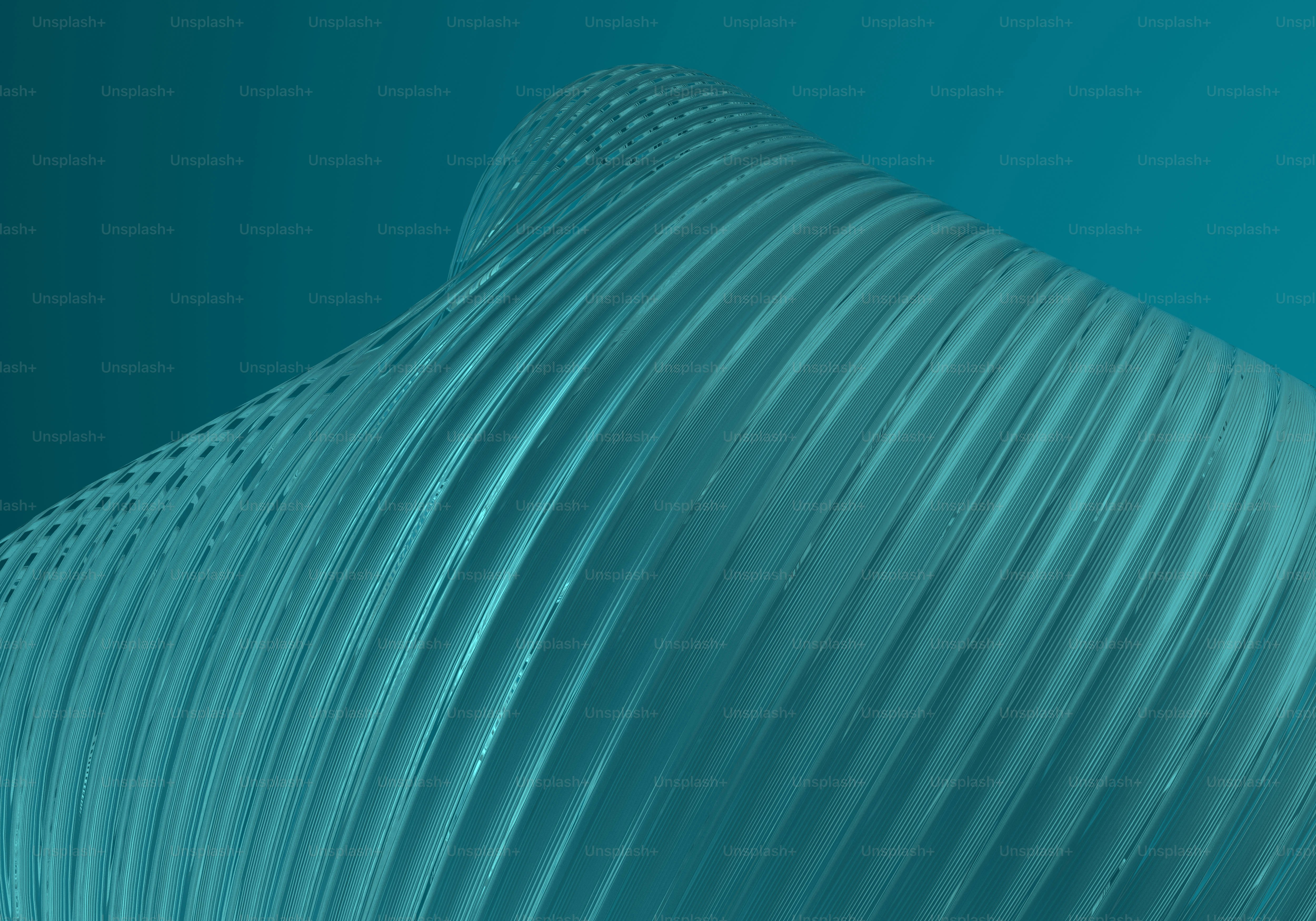 Abstract ribbed translucent material with wave pattern