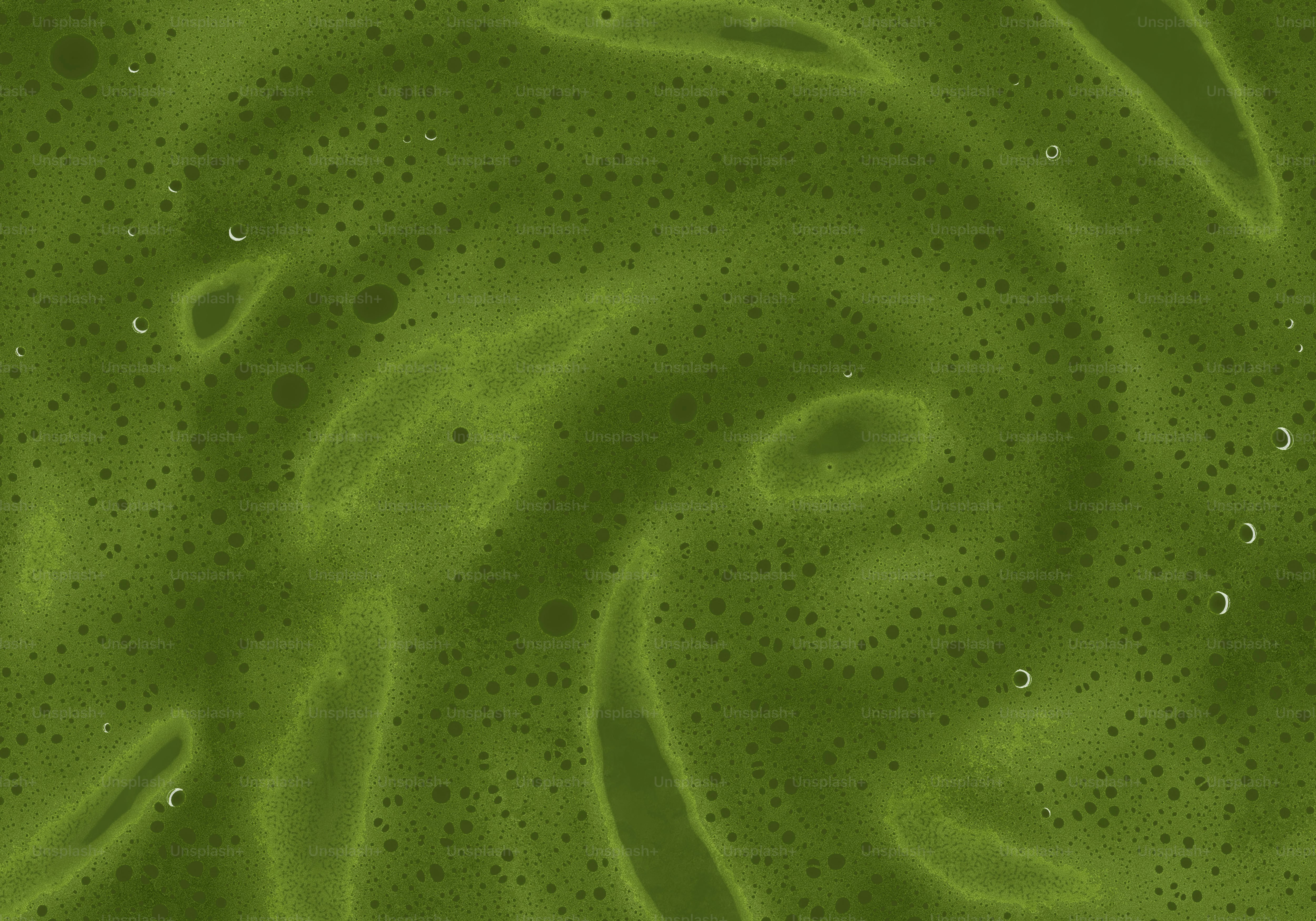 Viscous green liquid with swirling patterns and bubbles