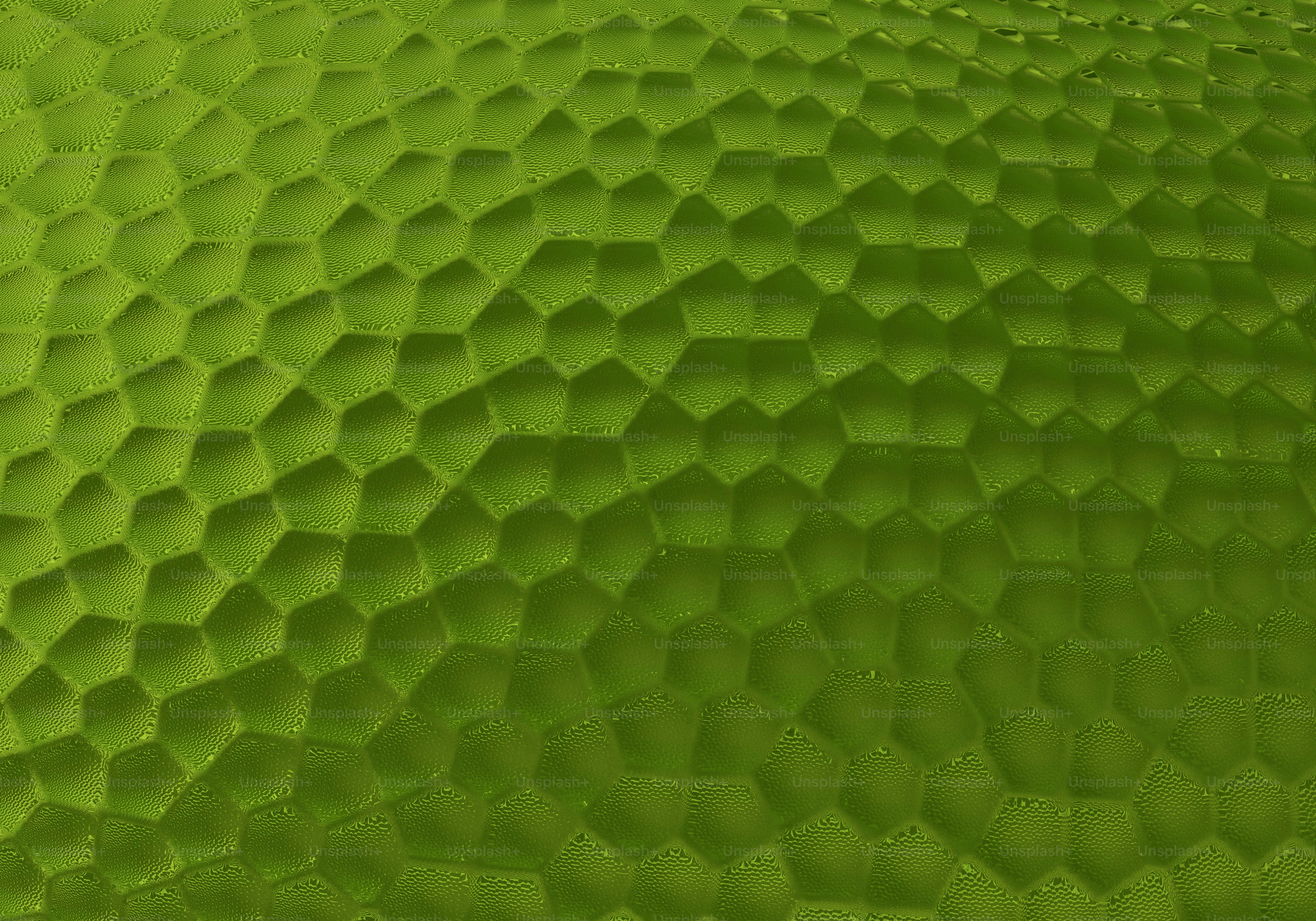 Green abstract background with hexagonal texture