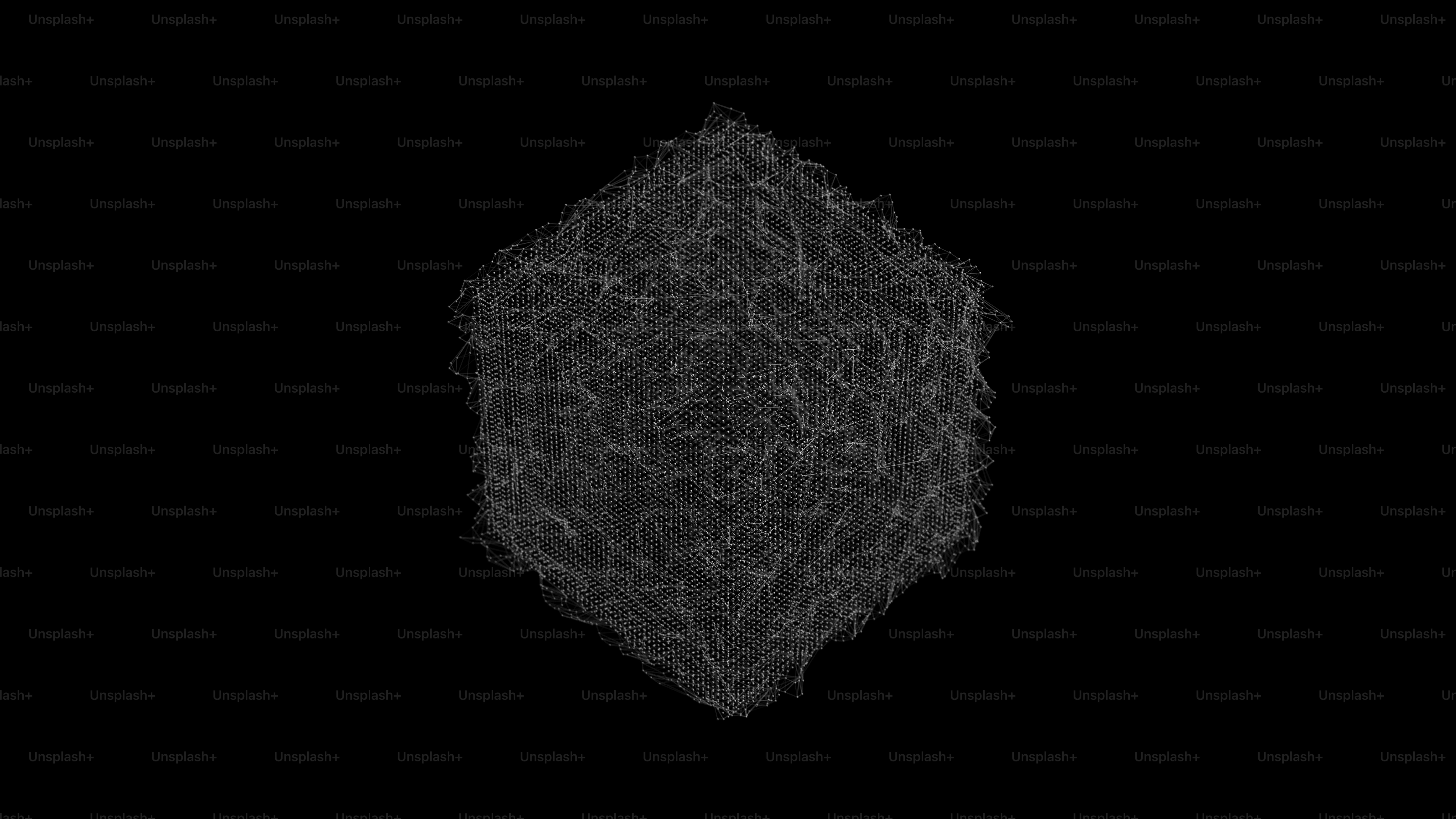 Cube filaire abstract emmêlé