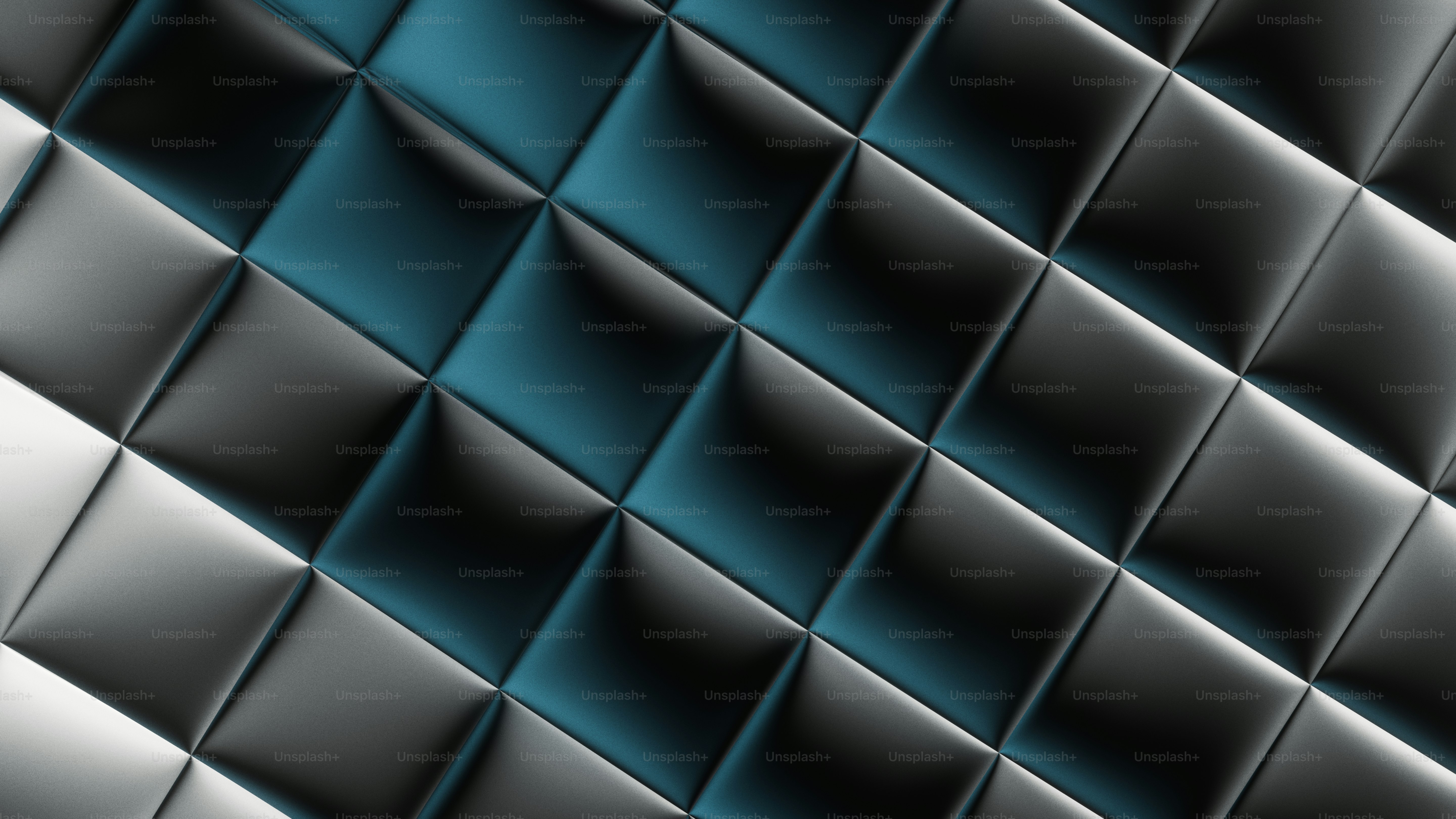 Motif texturé de losange métallique avec des touches bleues