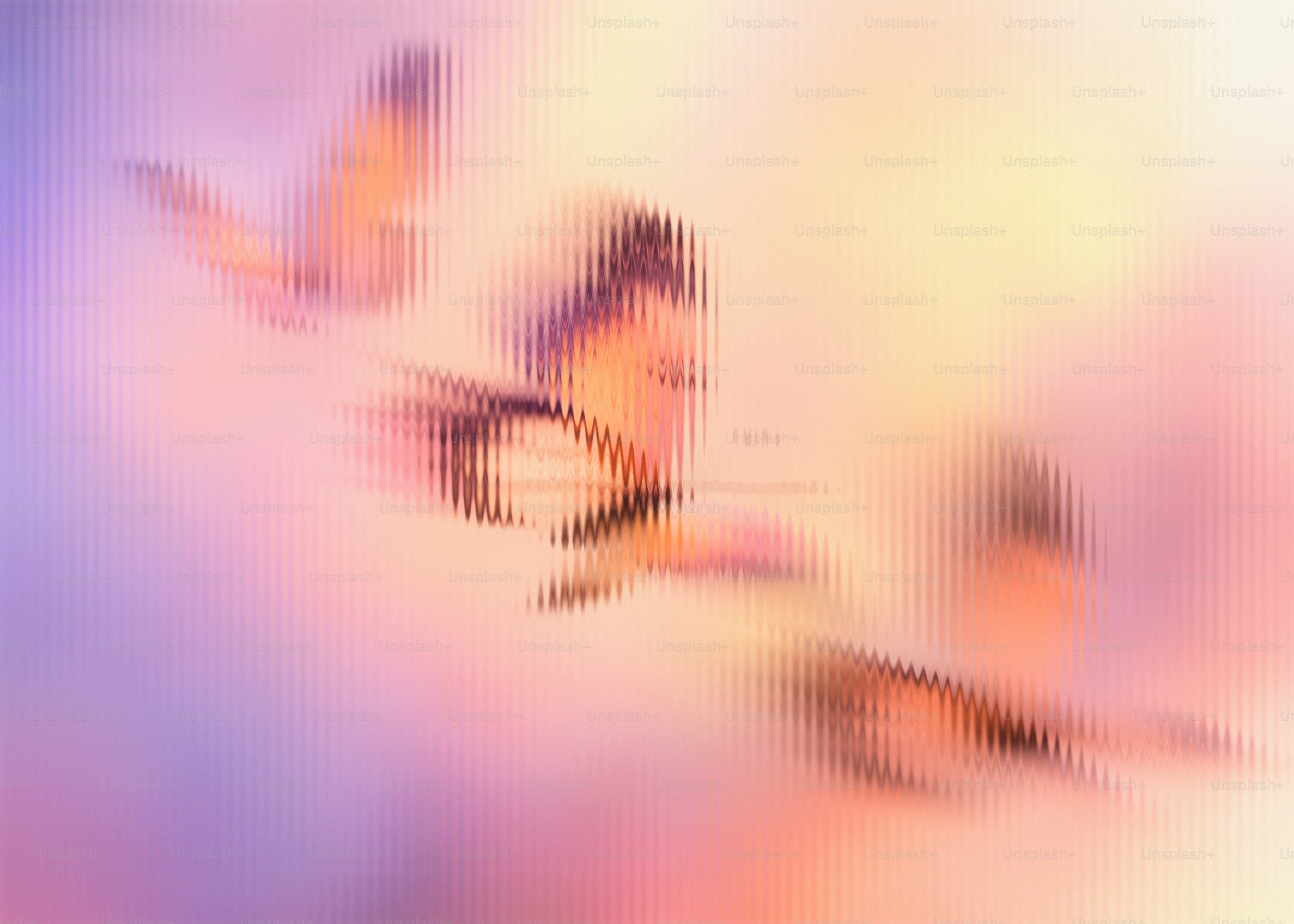 A soft abstract gradient of purple, orange, and yellow with vertical rippled distortion