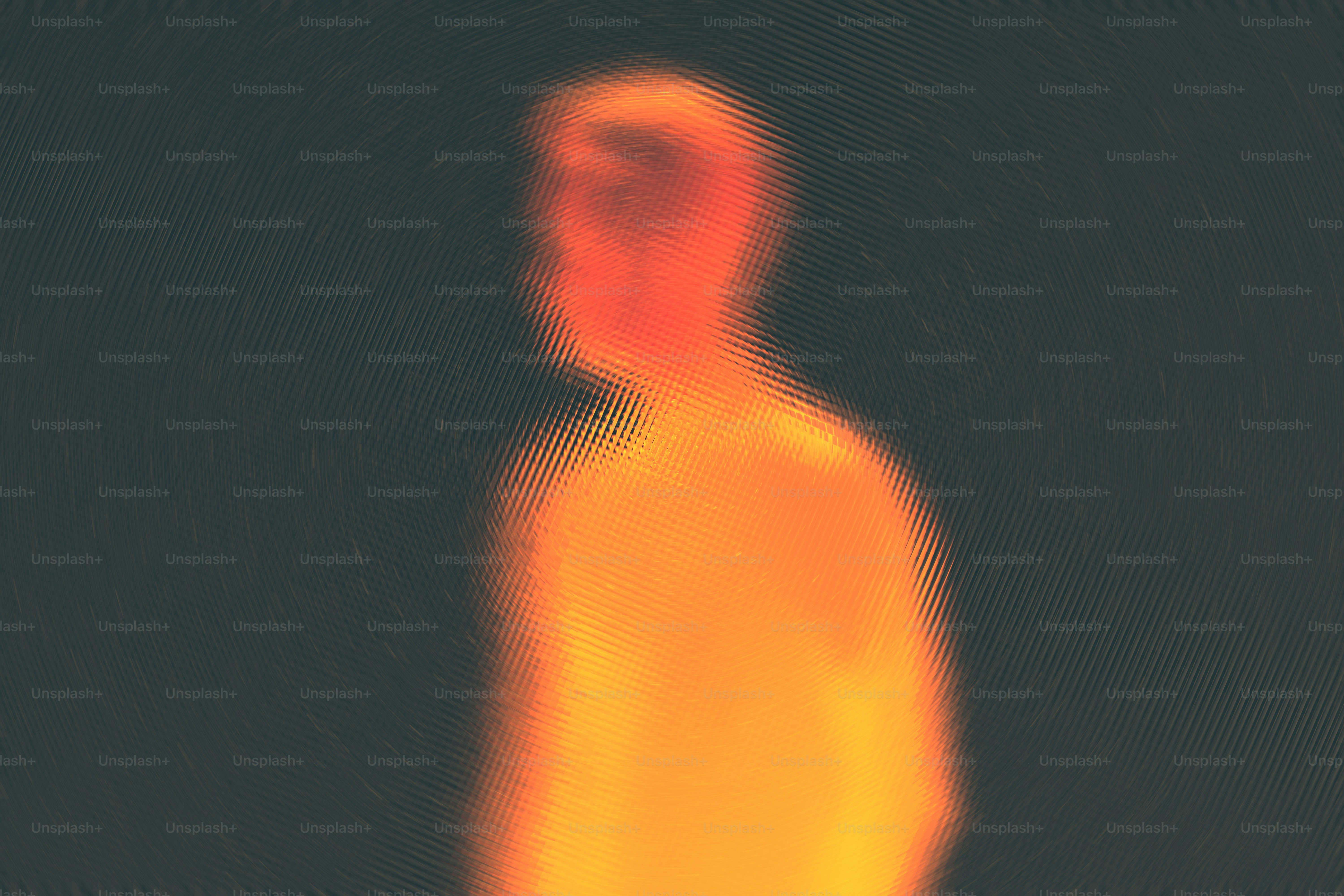 A person in silhouette with a warm orange glow against a dark textured background.