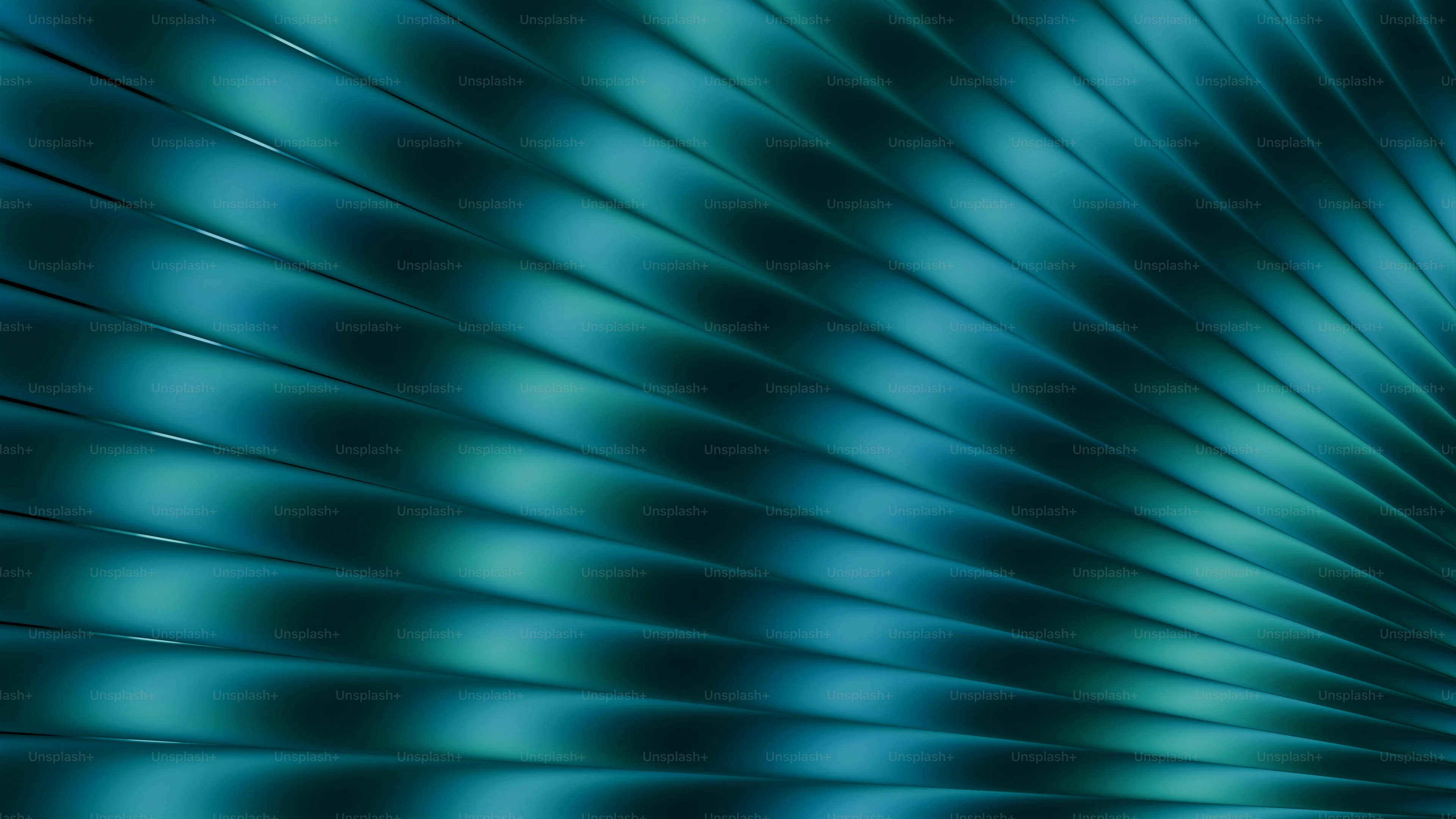Líneas curvas abstractas en color verde azulado y azul oscuro que irradian desde una esquina
