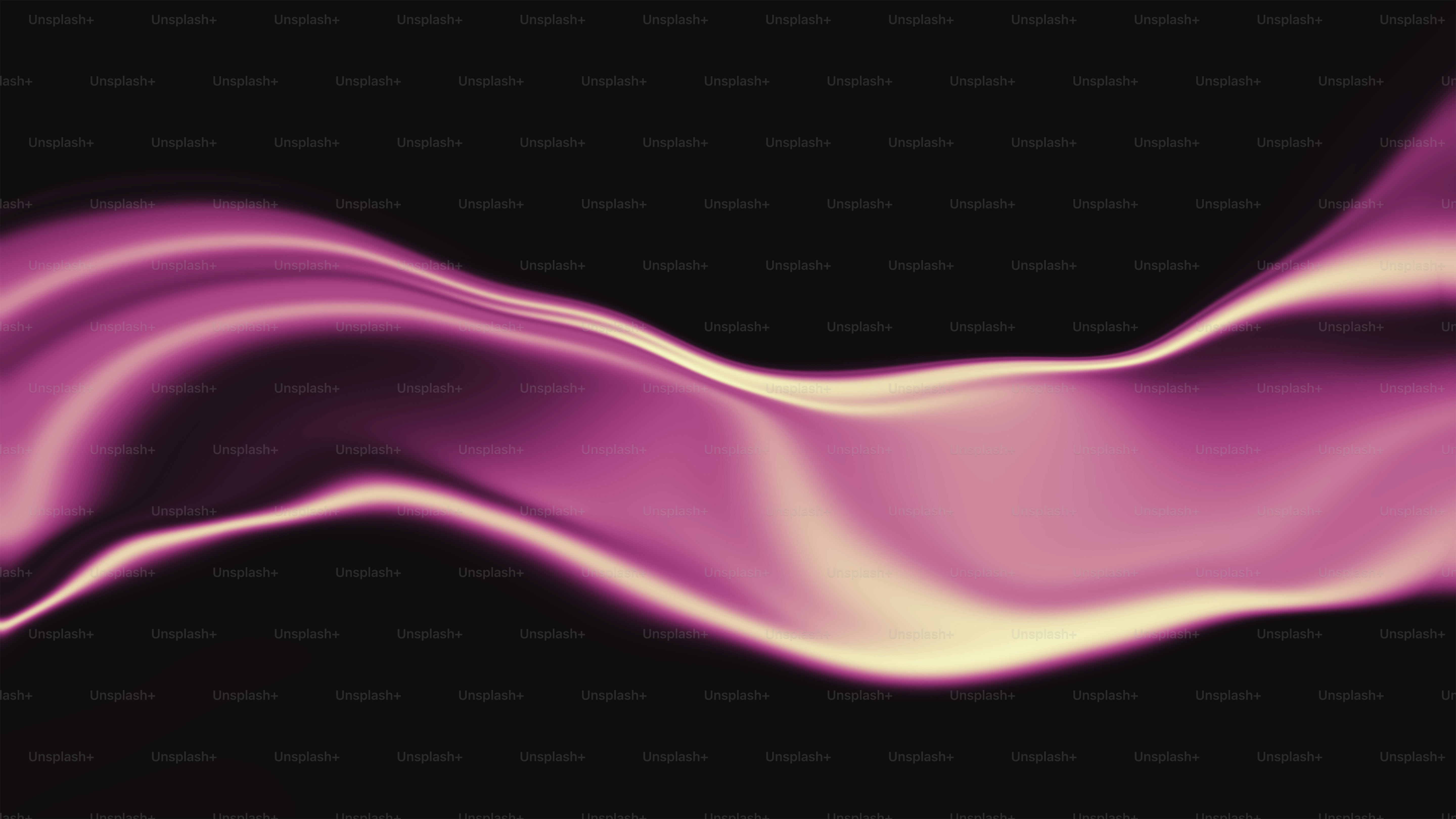 Eine fließende Welle aus Magenta und Creme vor dunklem Hintergrund