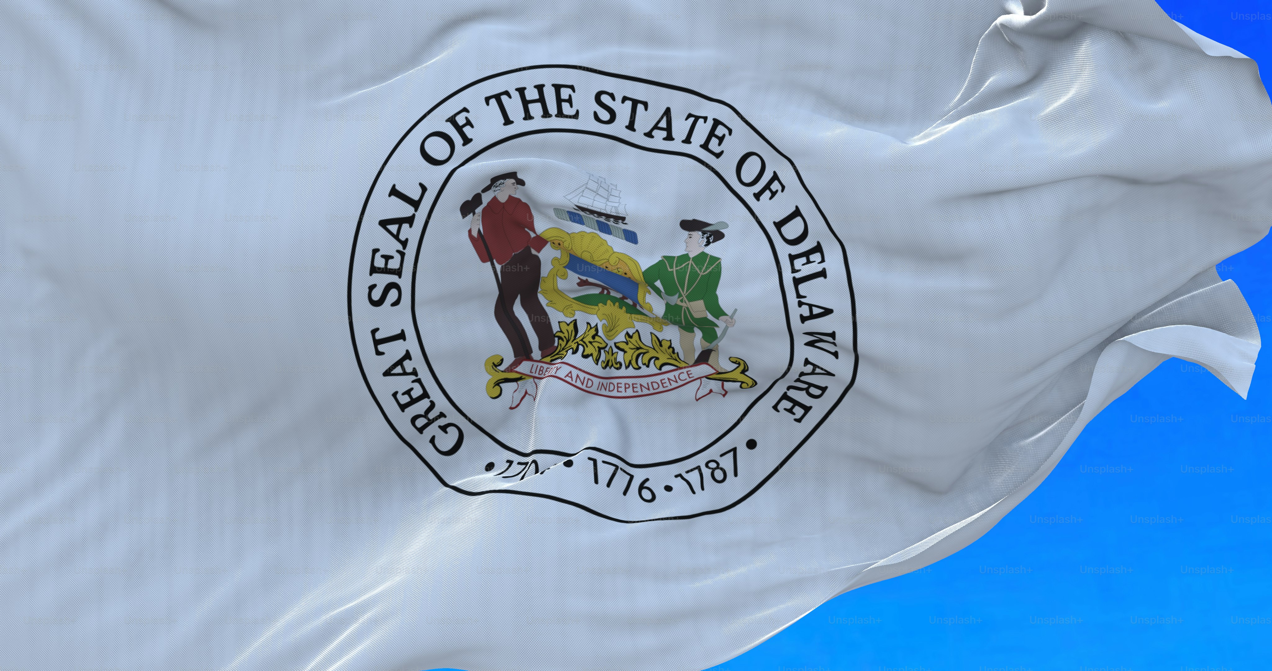 Hermoso vector de la bandera del estado de Delaware