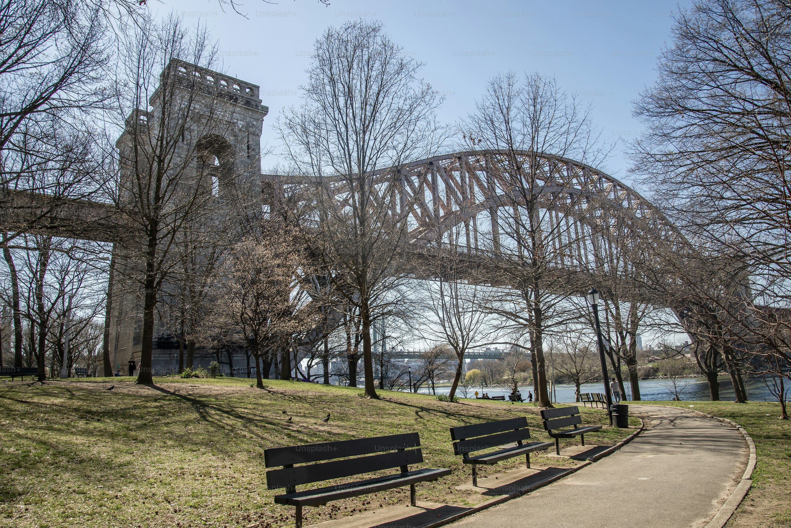 A view of the Hell gate bridge