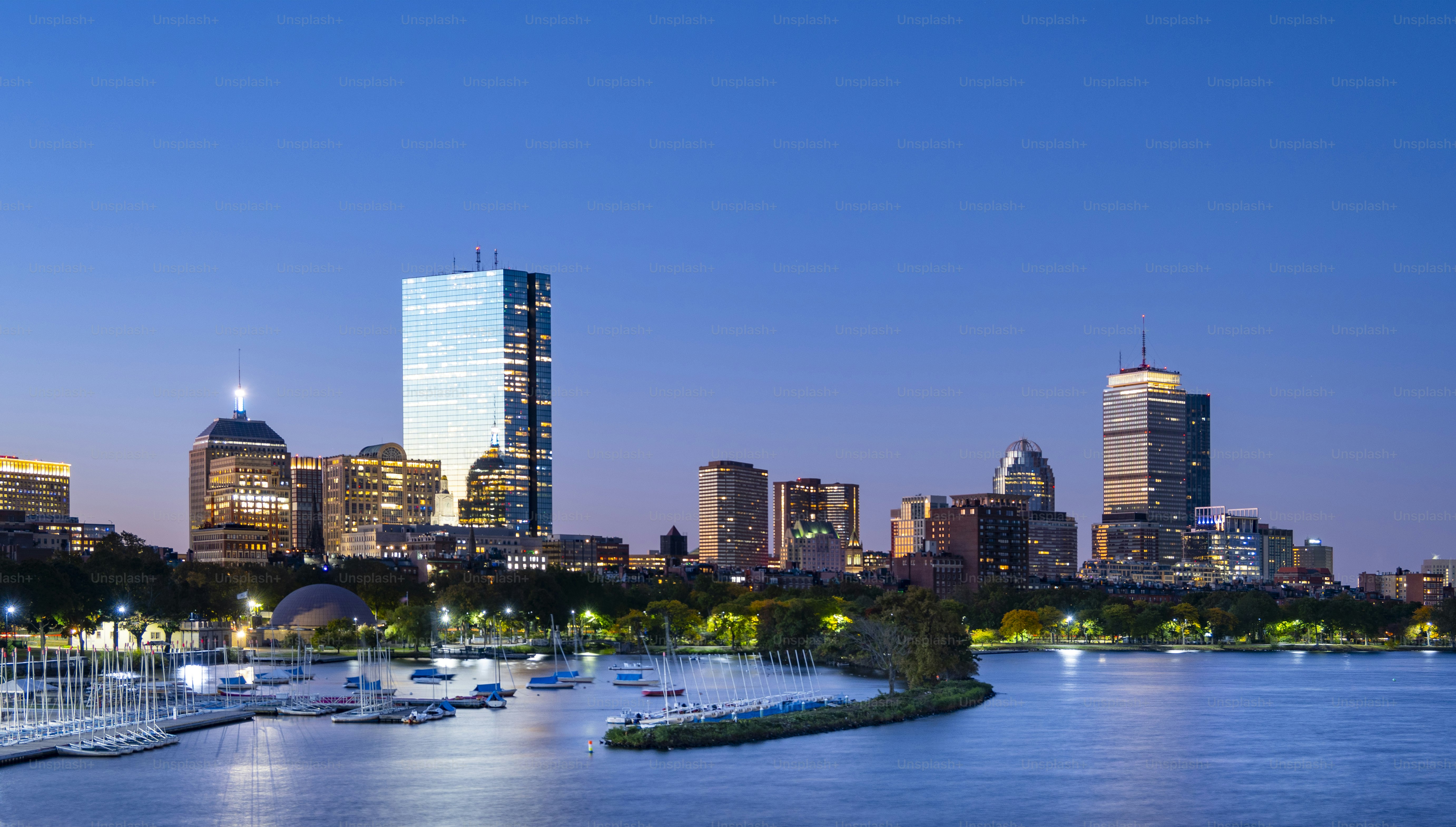 First of the Sunlight Falling onto the Skyline at Dawn