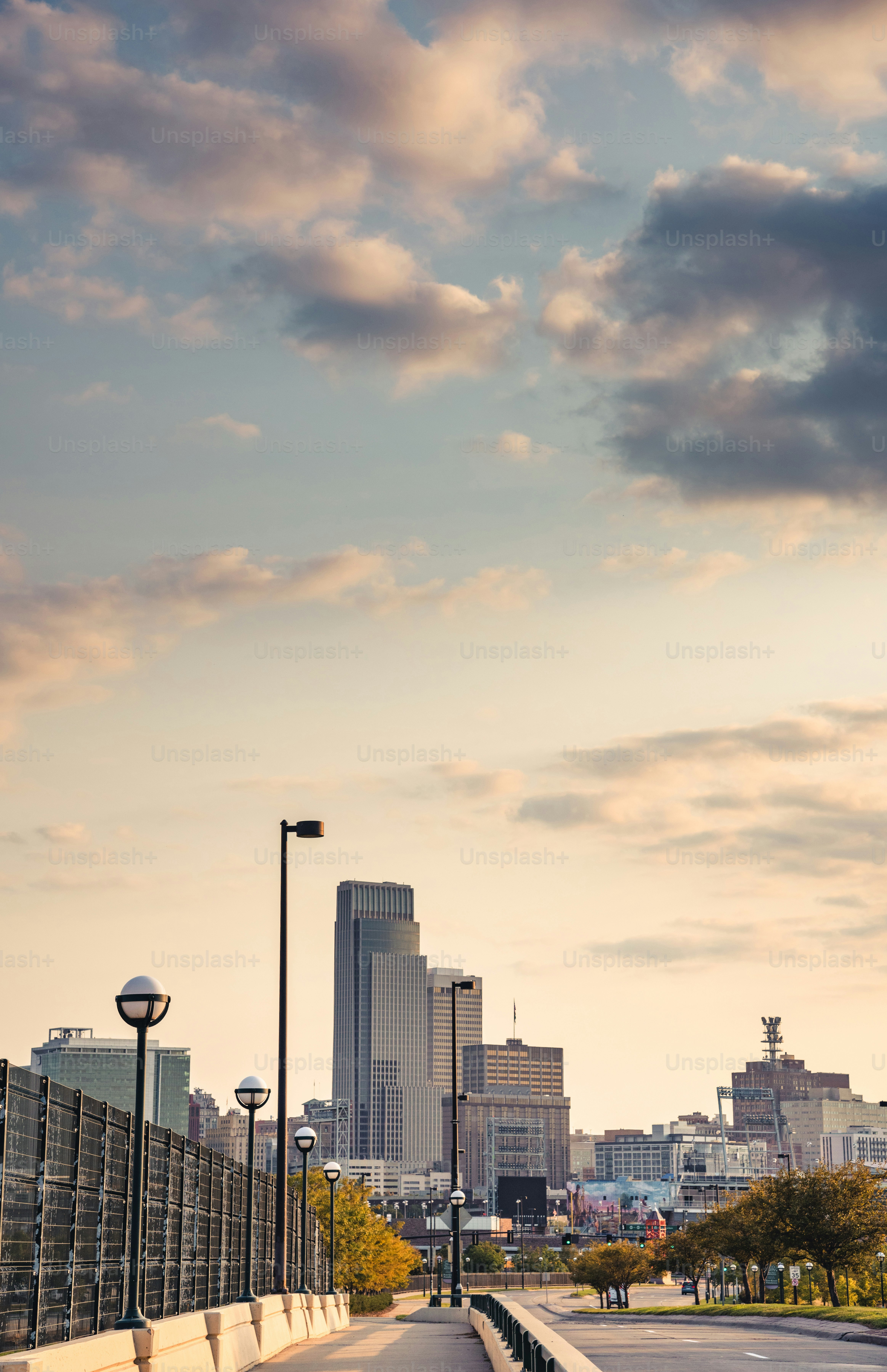 Horizonte de Omaha al anochecer