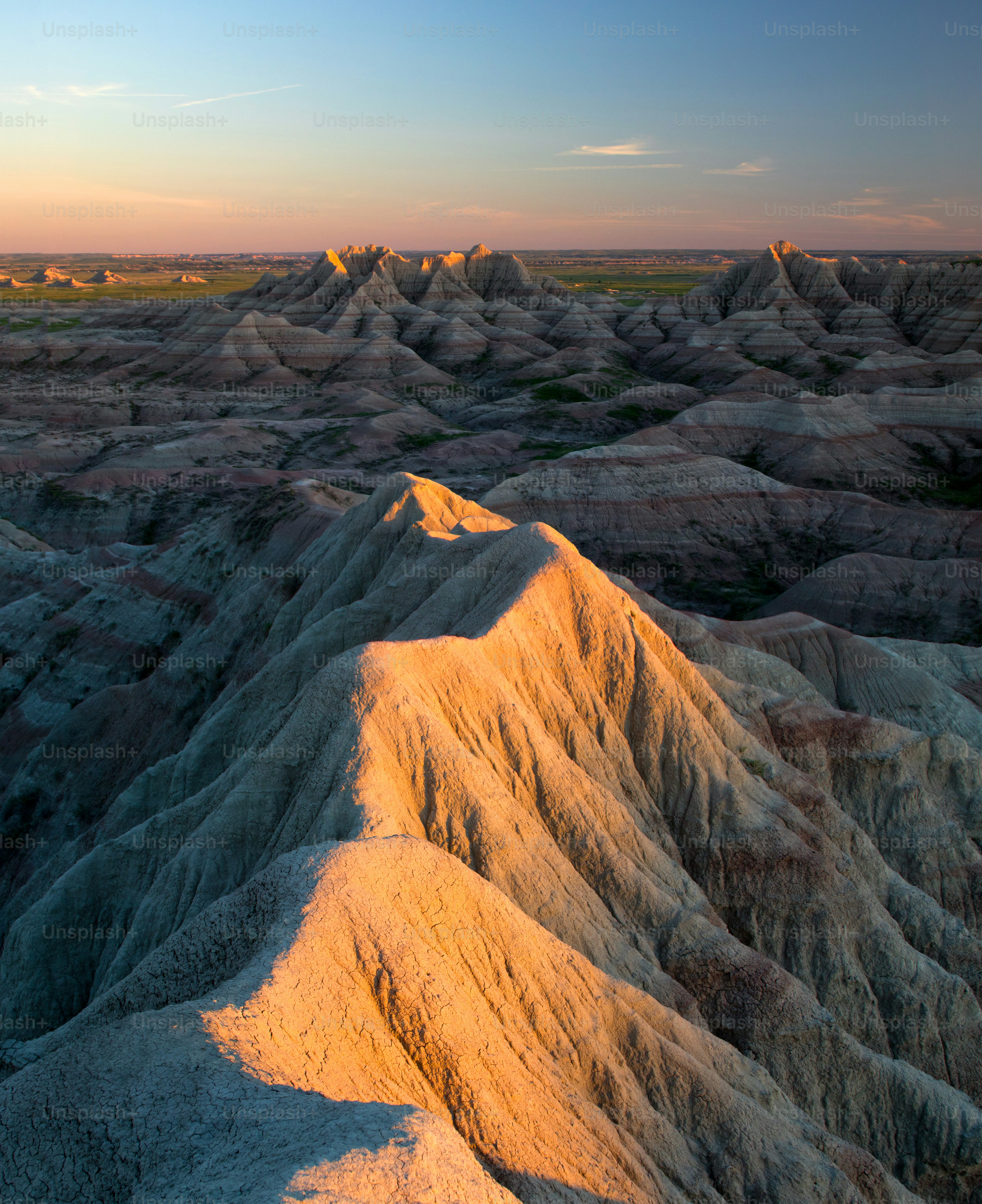 Colorful Sunrise  in the Badlands National Park, South Dakota