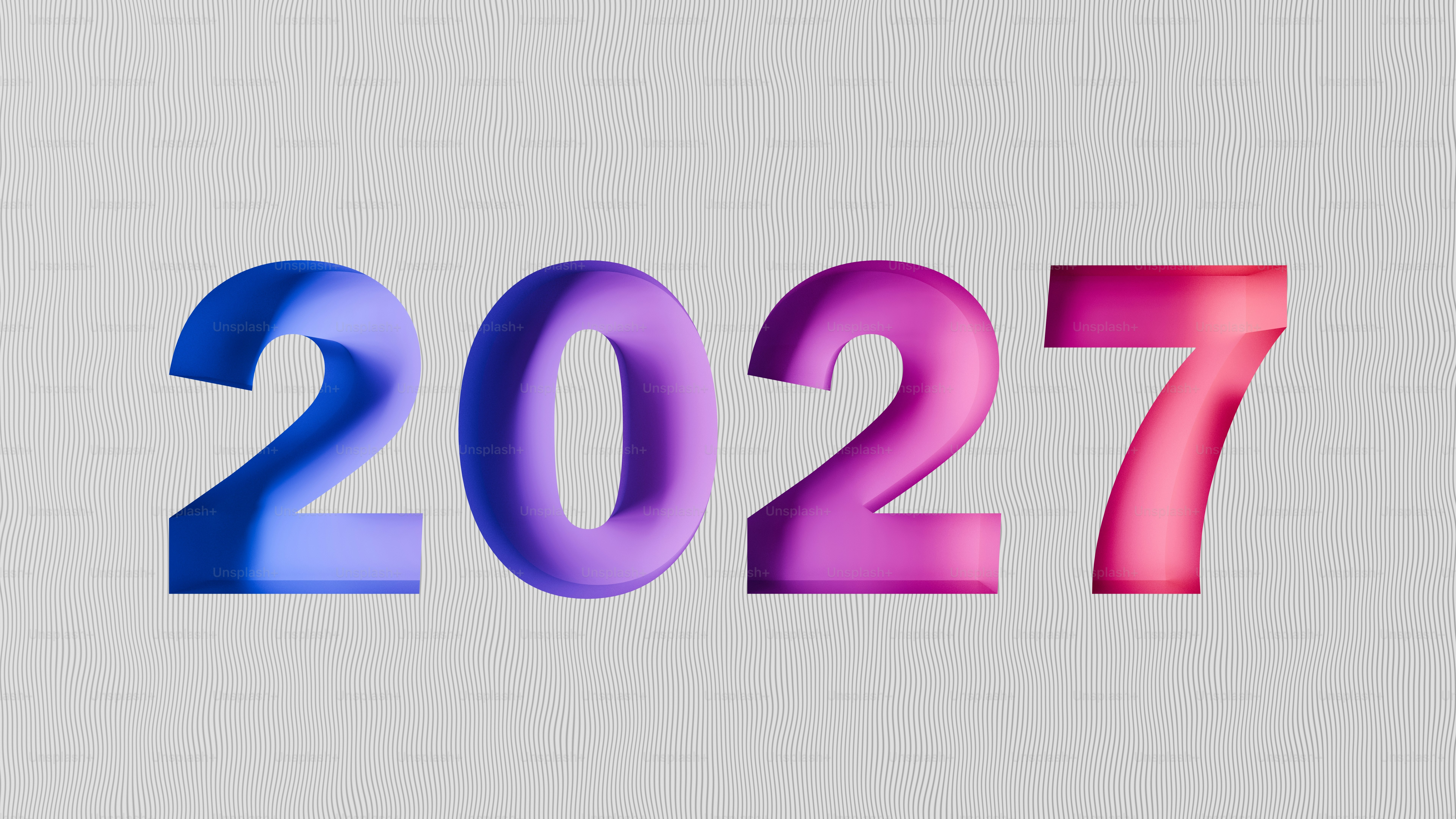 Die Zahlen 2027 in einem blauen bis pinken Farbverlauf auf einem strukturierten Hintergrund